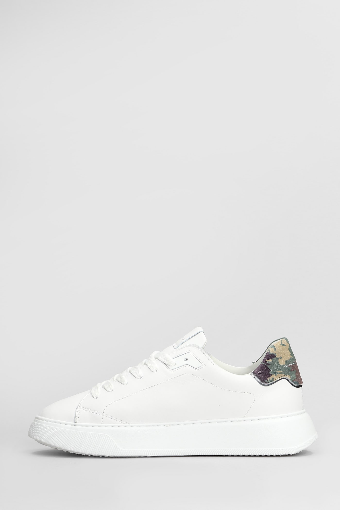 Shop Philippe Model Temple Low Sneakers In White Leather