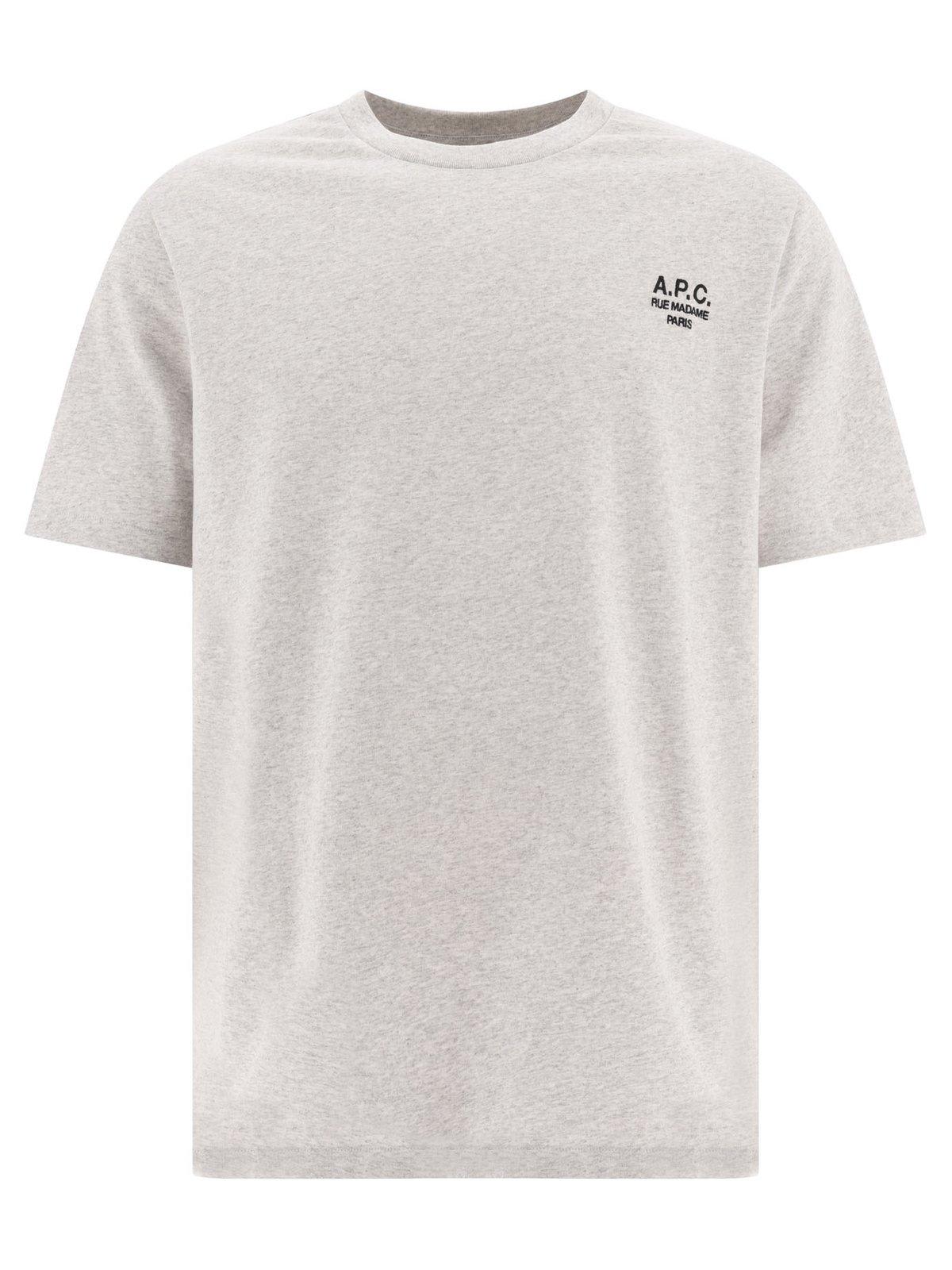 A. P.C. Logo Embroidered Crewneck T-shirt