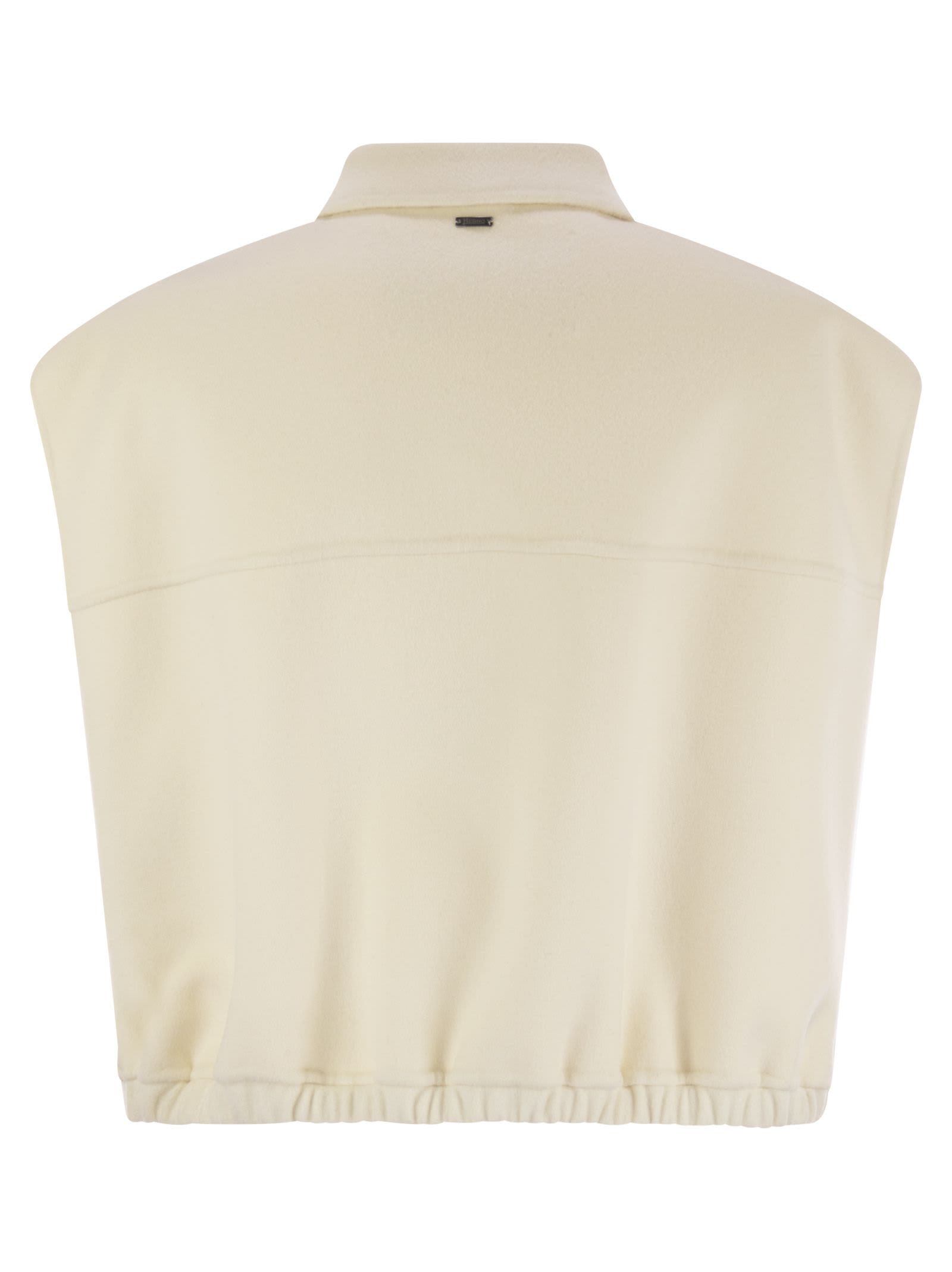 Herno Double Wool Waistcoat In Brown