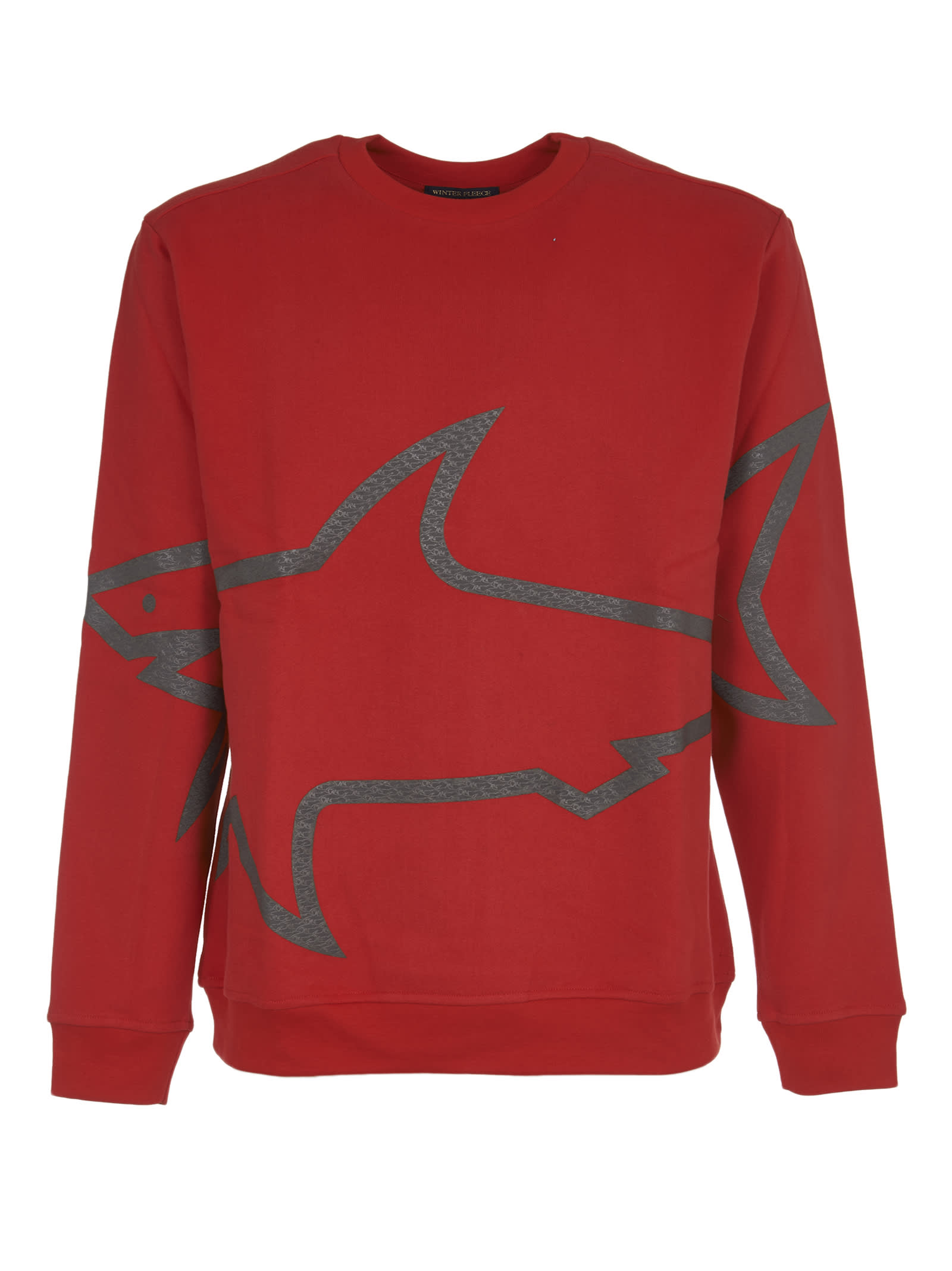 Paul & Shark Red Sweatshirt With Reflex Logo