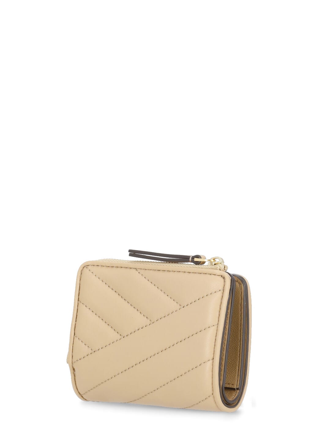 Shop Tory Burch Leather Wallet In Beige