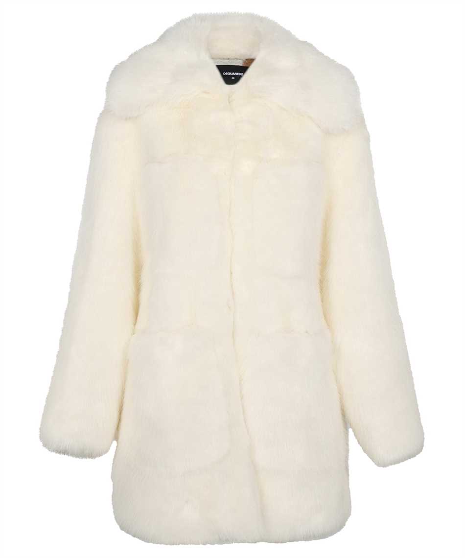Dsquared2 Faux Fur Coat In White