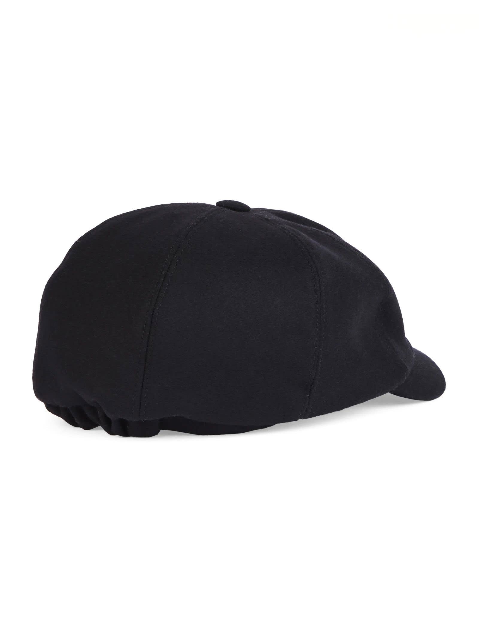 Shop Fay Beret In Wool Blend Fabric In Black