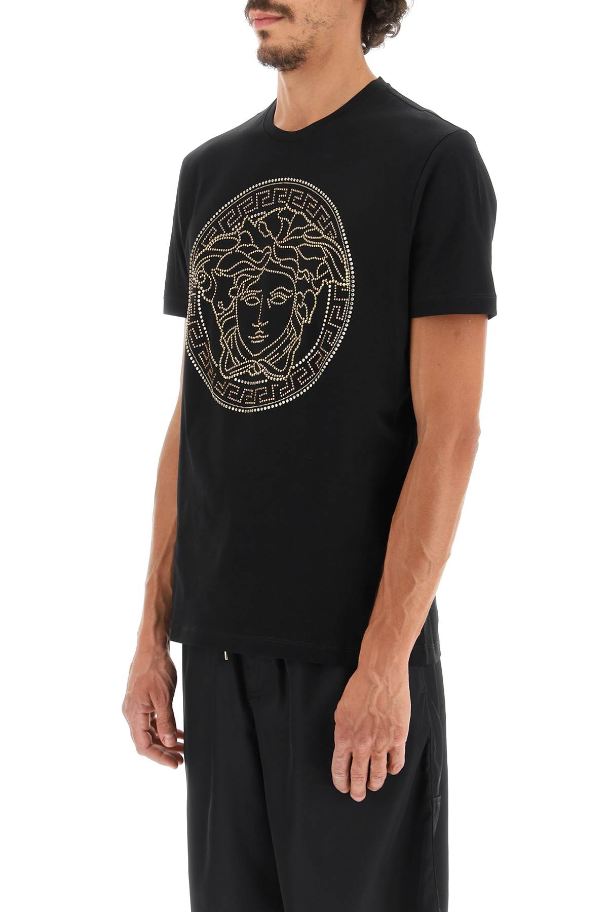 Versace Mask-print cotton jersey T-shirt, Pink