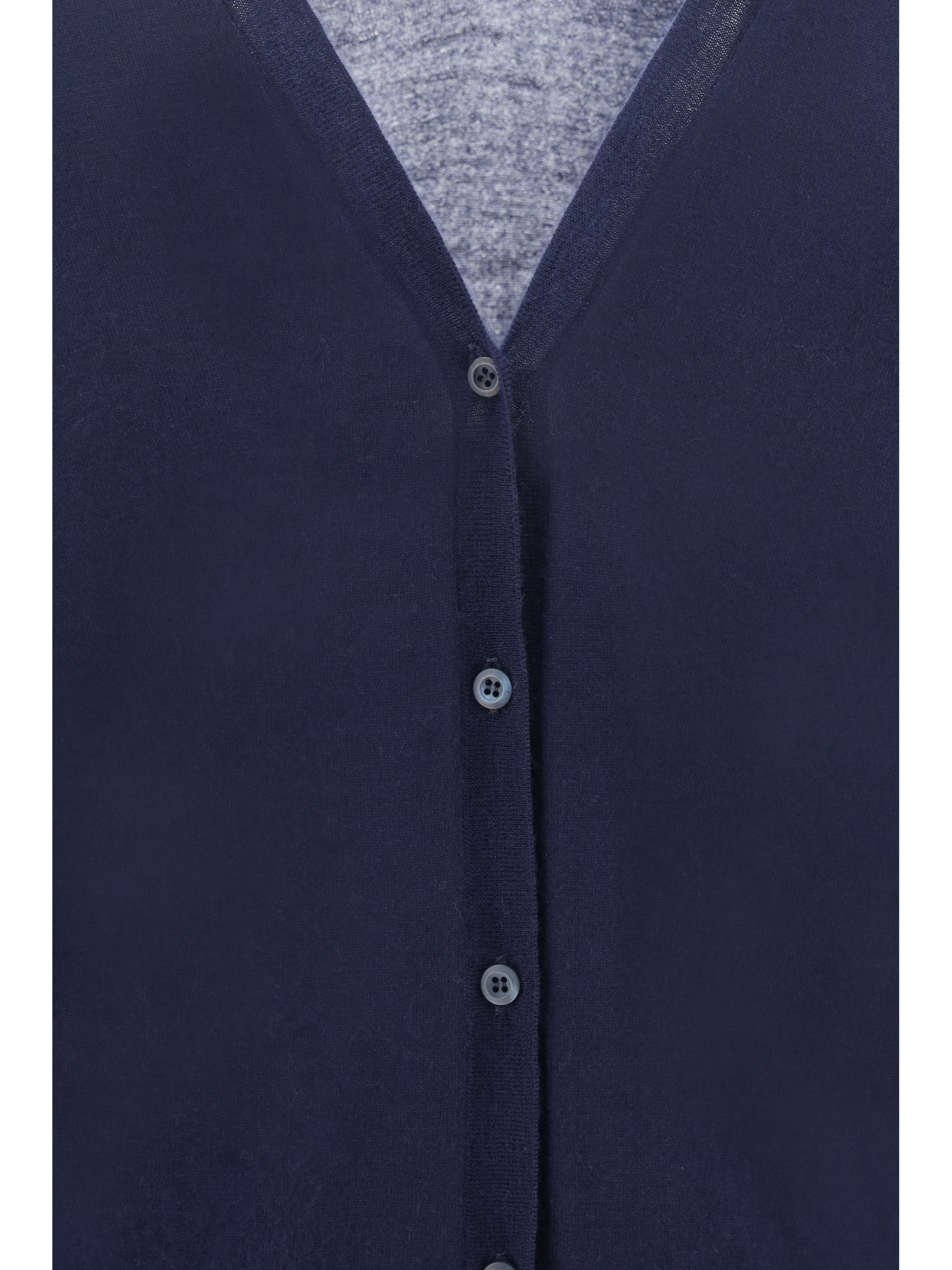 Shop Prada Cardigan In Bleu