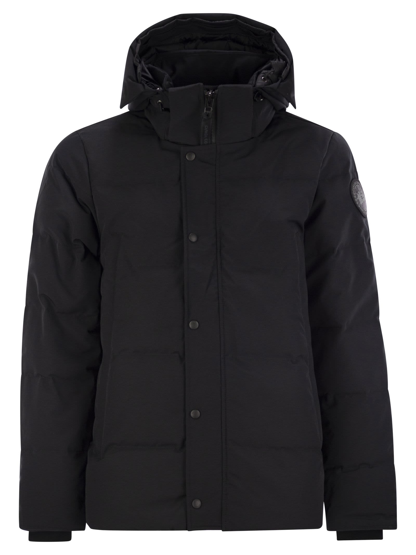 Shop Canada Goose Wyndham - Hooded Down Jacket In Black