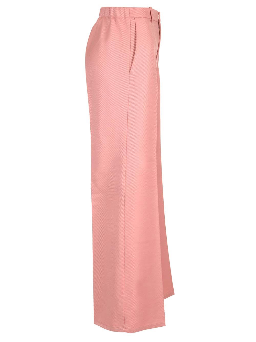 Shop Forte Forte Digonal Structure Couture Palazzo Pants In Rose