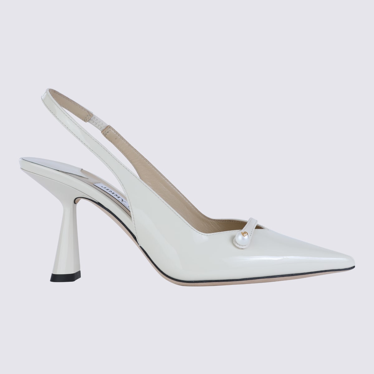 White Leather Amita Pumps