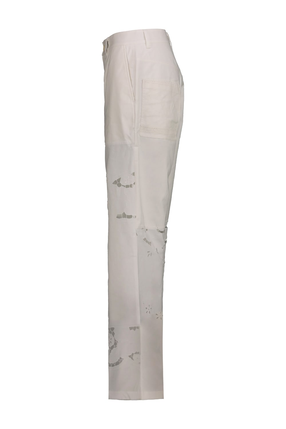 Shop Marine Serre Wide Leg Pant In Regenerated Household Linen