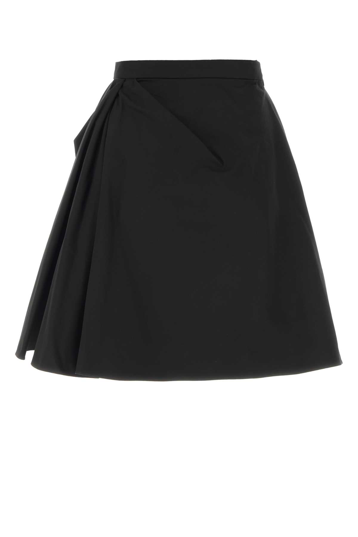 Shop Alexander Mcqueen Black Cotton Skirt