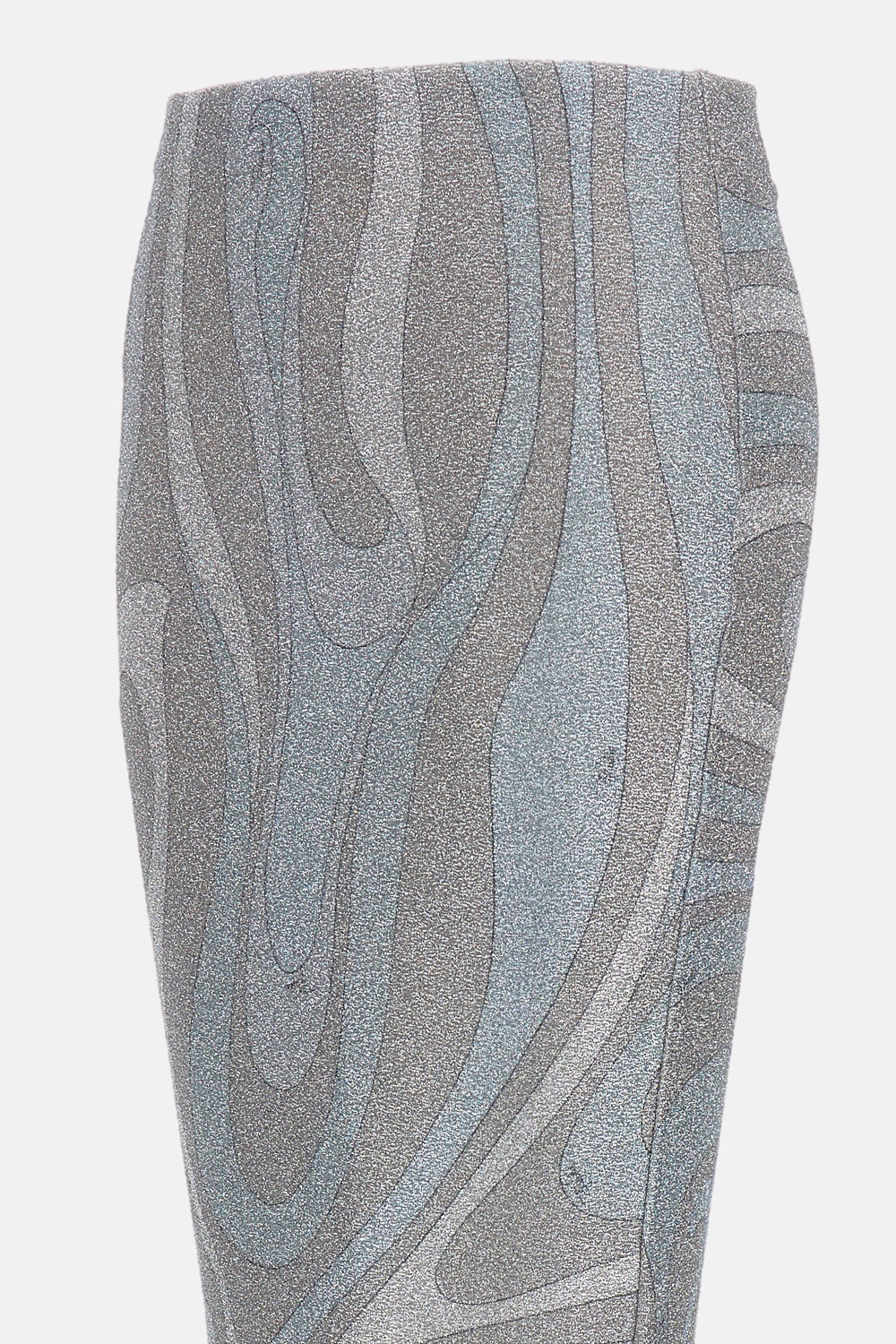 Pucci Flame Jersey Skirt With Print And Logo In Gray