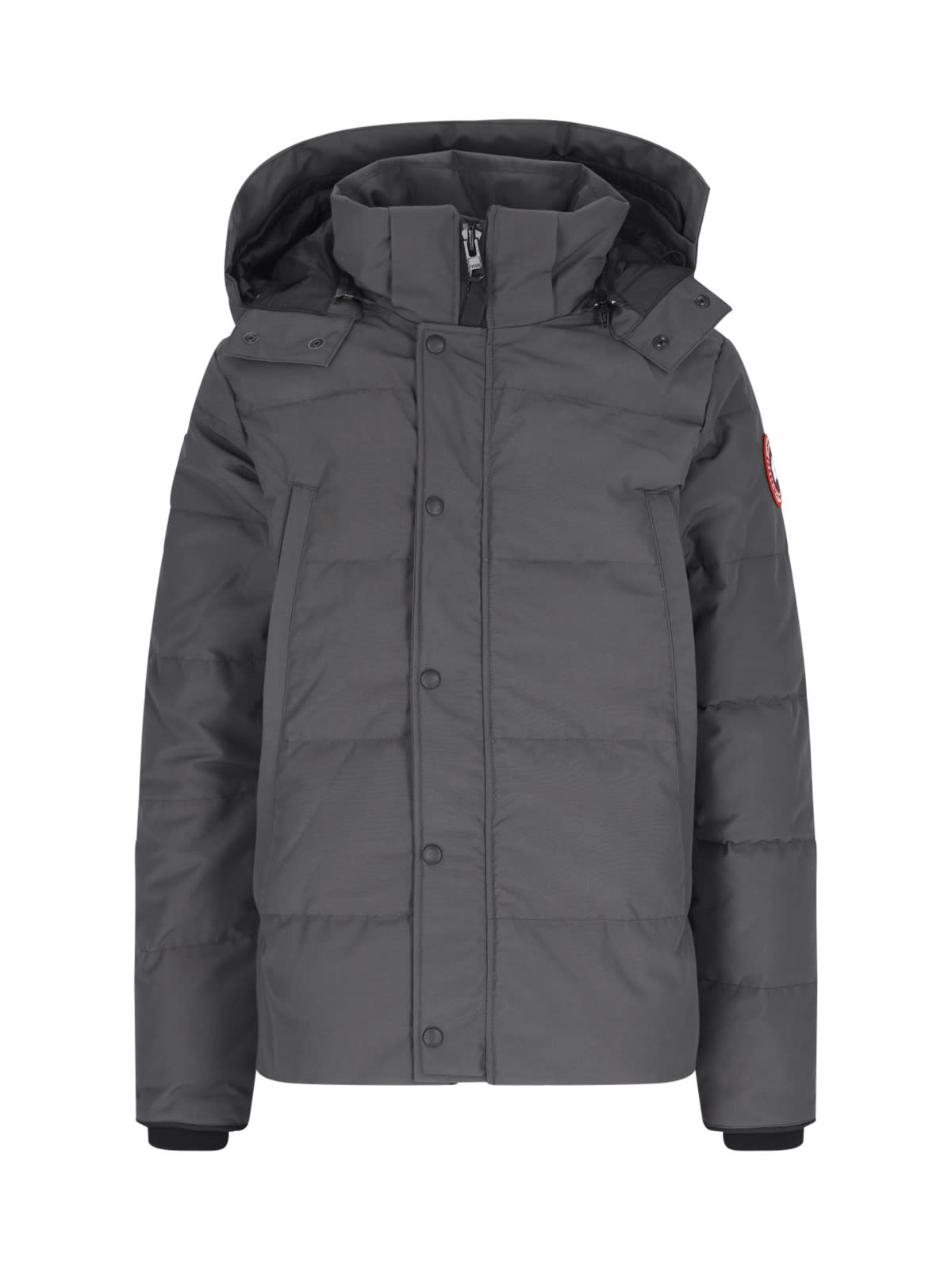 Shop Canada Goose Parka Wyndham In Graphite