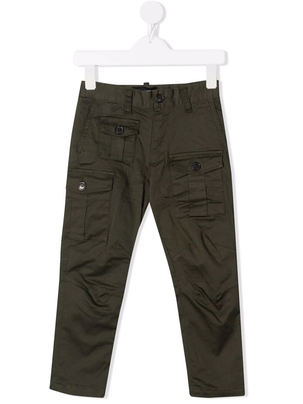 Dsquared2 Kids Olive Green Cargo Pants