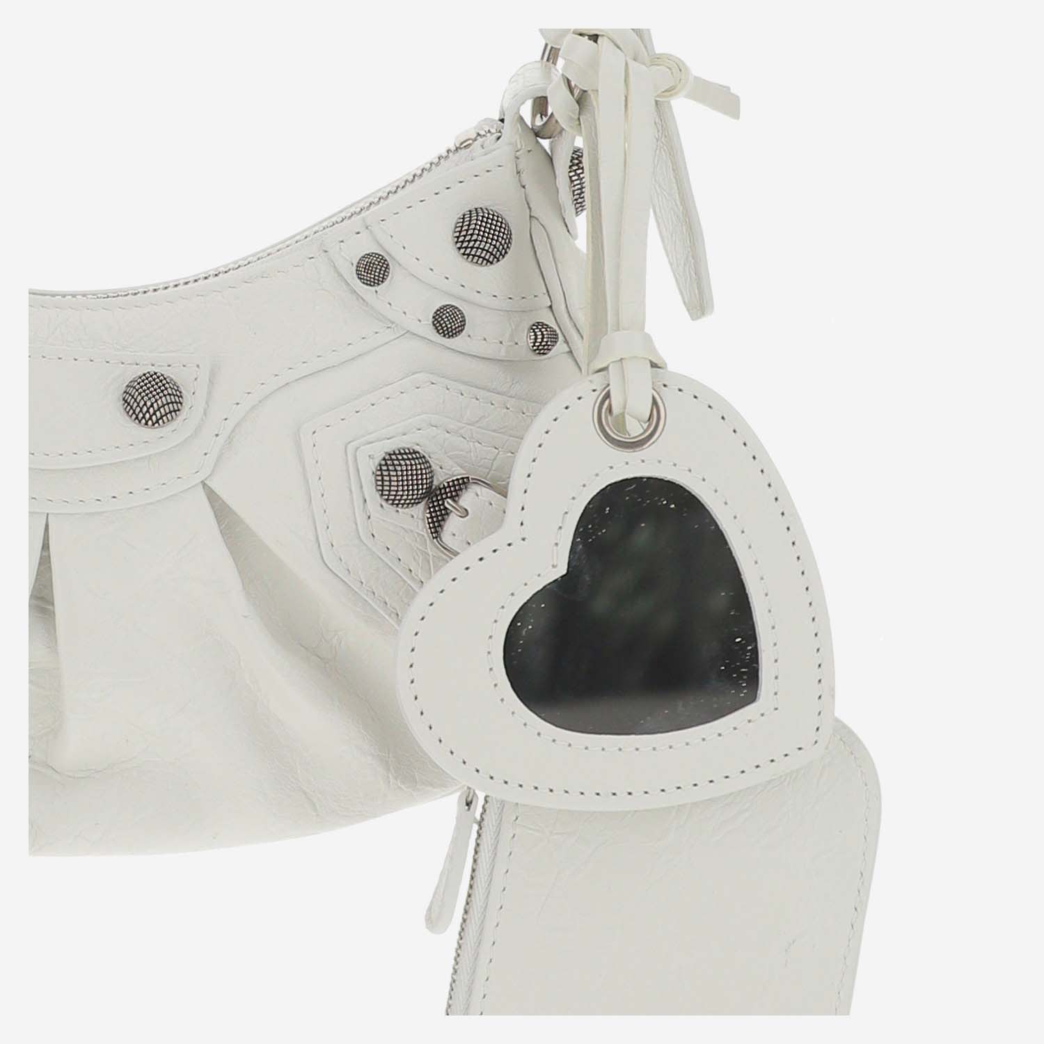 Shop Balenciaga Le Cagole Xs Leather Bag In White