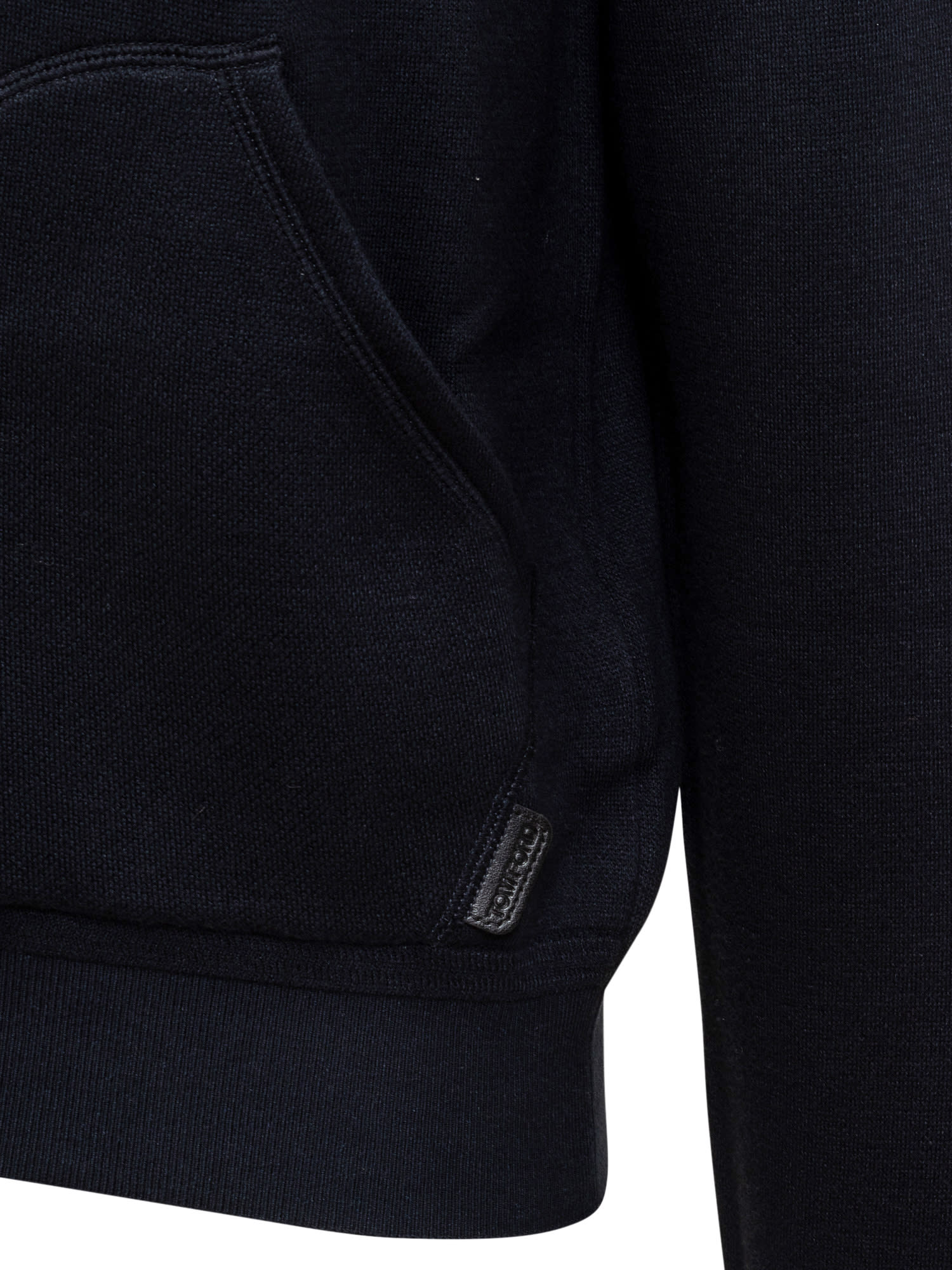 Shop Tom Ford Full Zip Sweatshirt In Midnight Navy