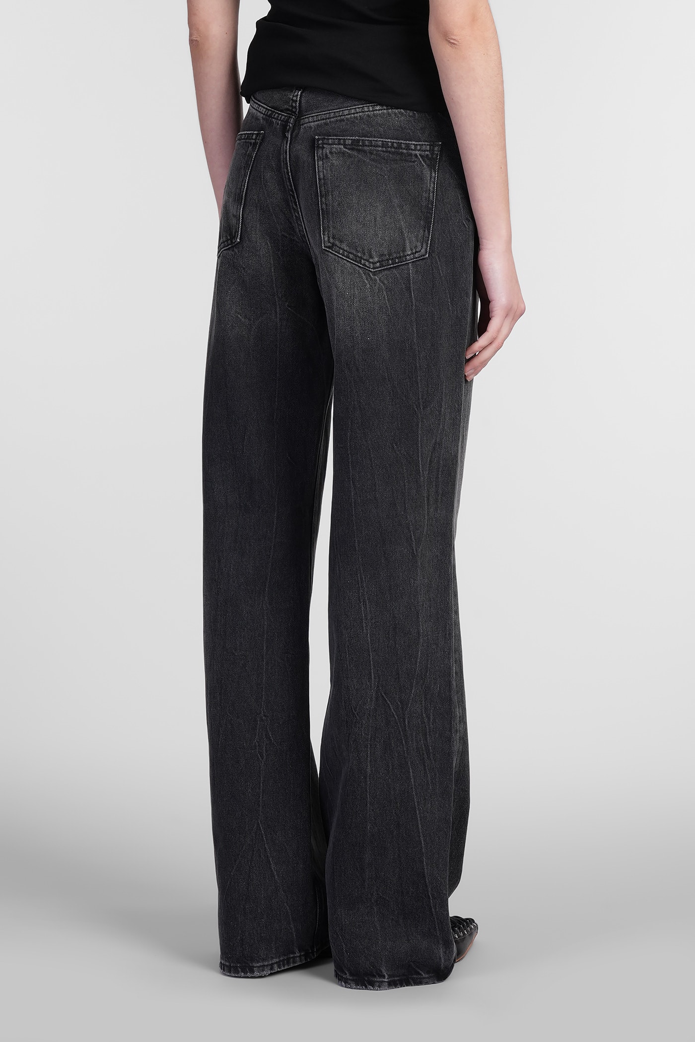 Haikure Flora High-waisted Relaxed Fit Flora Jeans In Black