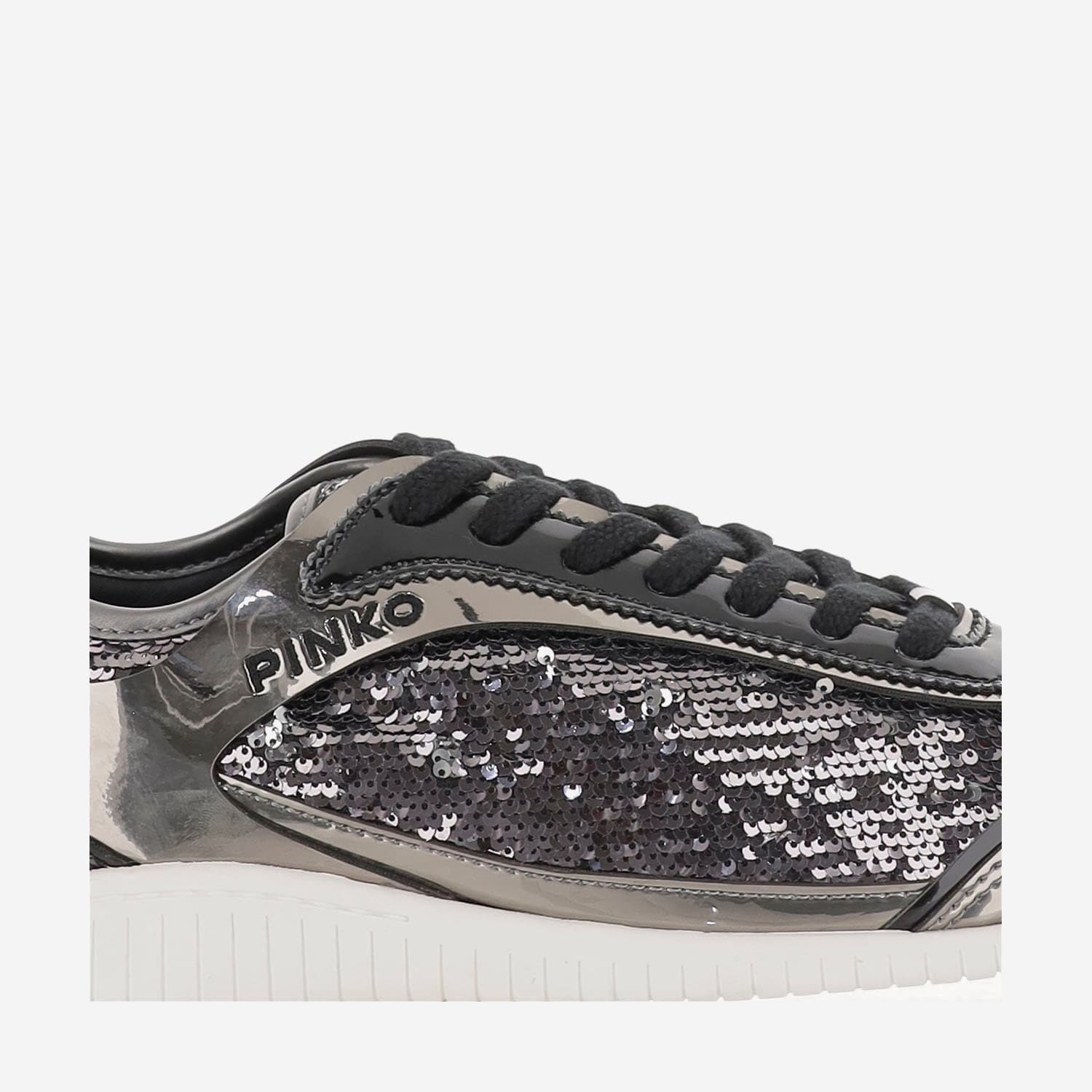 Pinko Sneakres Reby 10 With Sequins In Silver