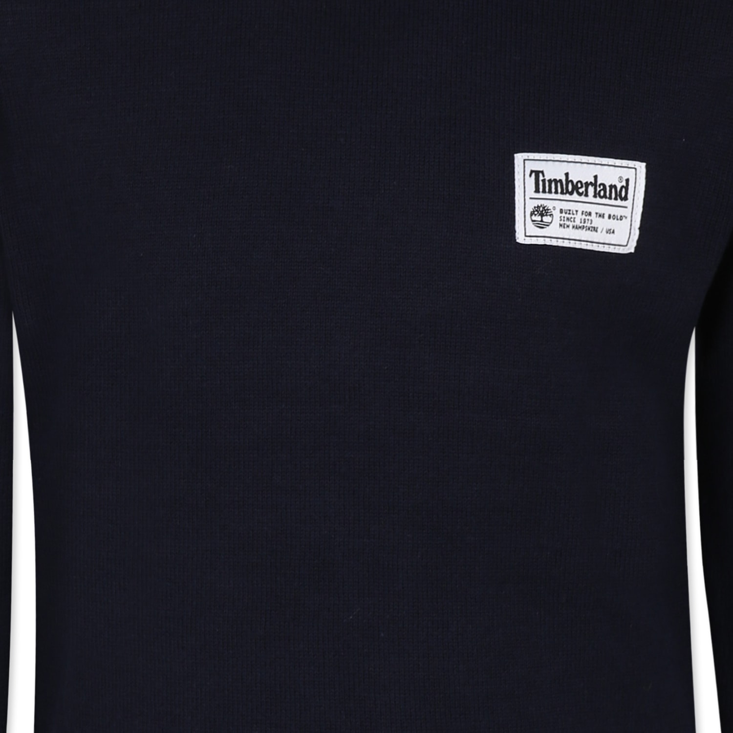 Timberland Blue Sweater For Boy With Logo In Blue
