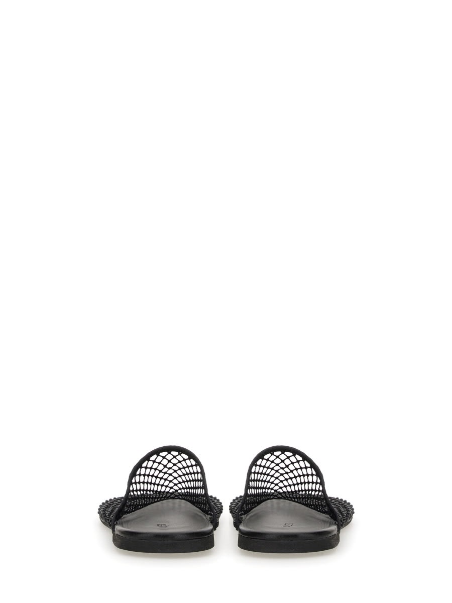 Alysi Black Mesh Slip-on Sabot In Mesh In Black