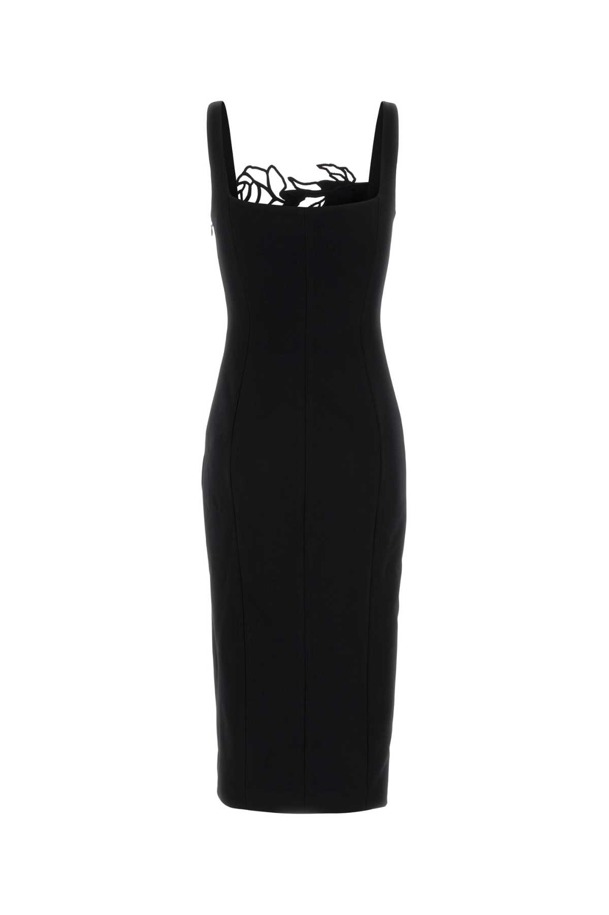 Blumarine Emb Cadi Crepe Dress 2a718a N0990 In Black
