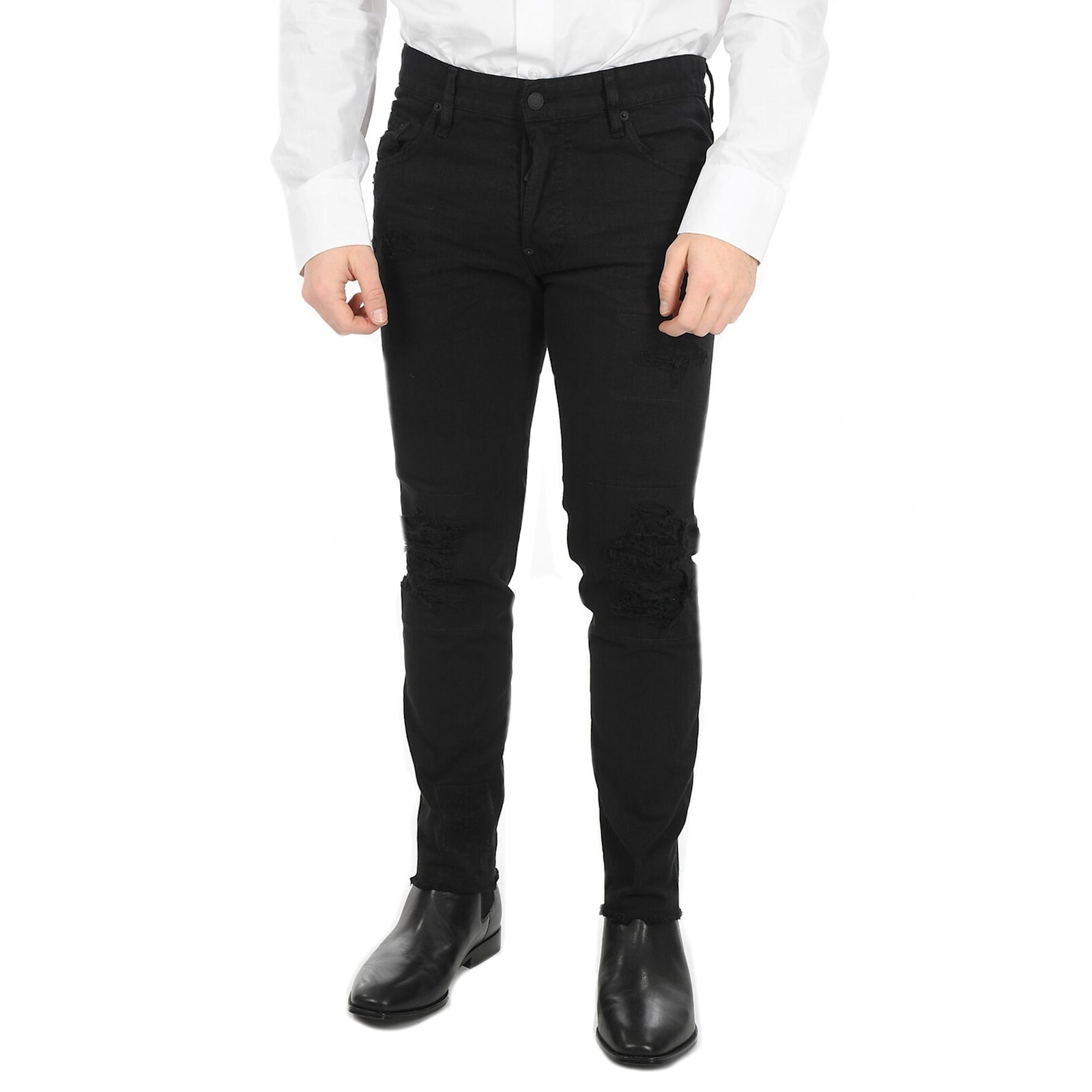 Shop Dsquared2 Black Bull Skater Jeans