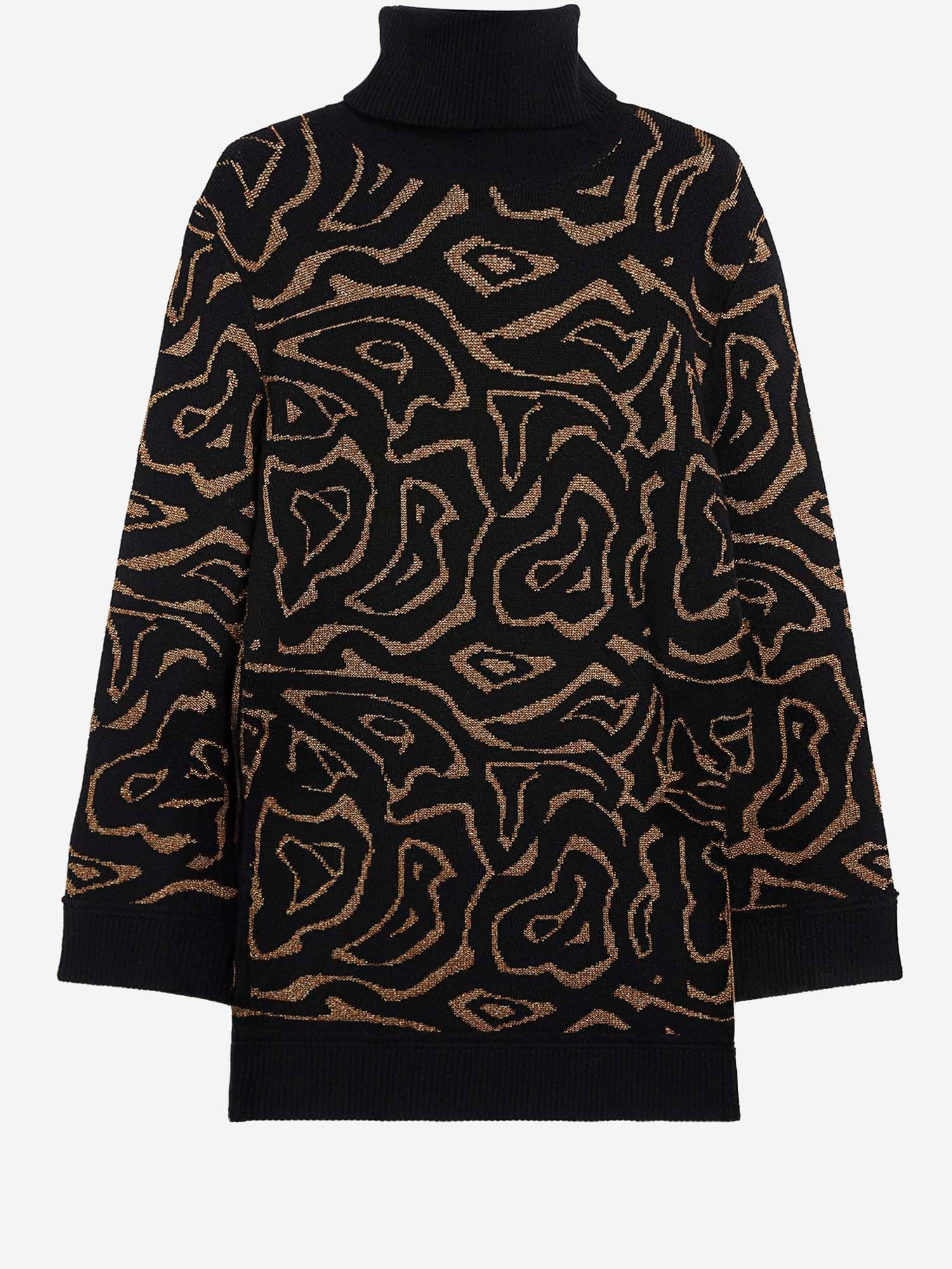 Pucci Sweater With Labyrinth Print In Black