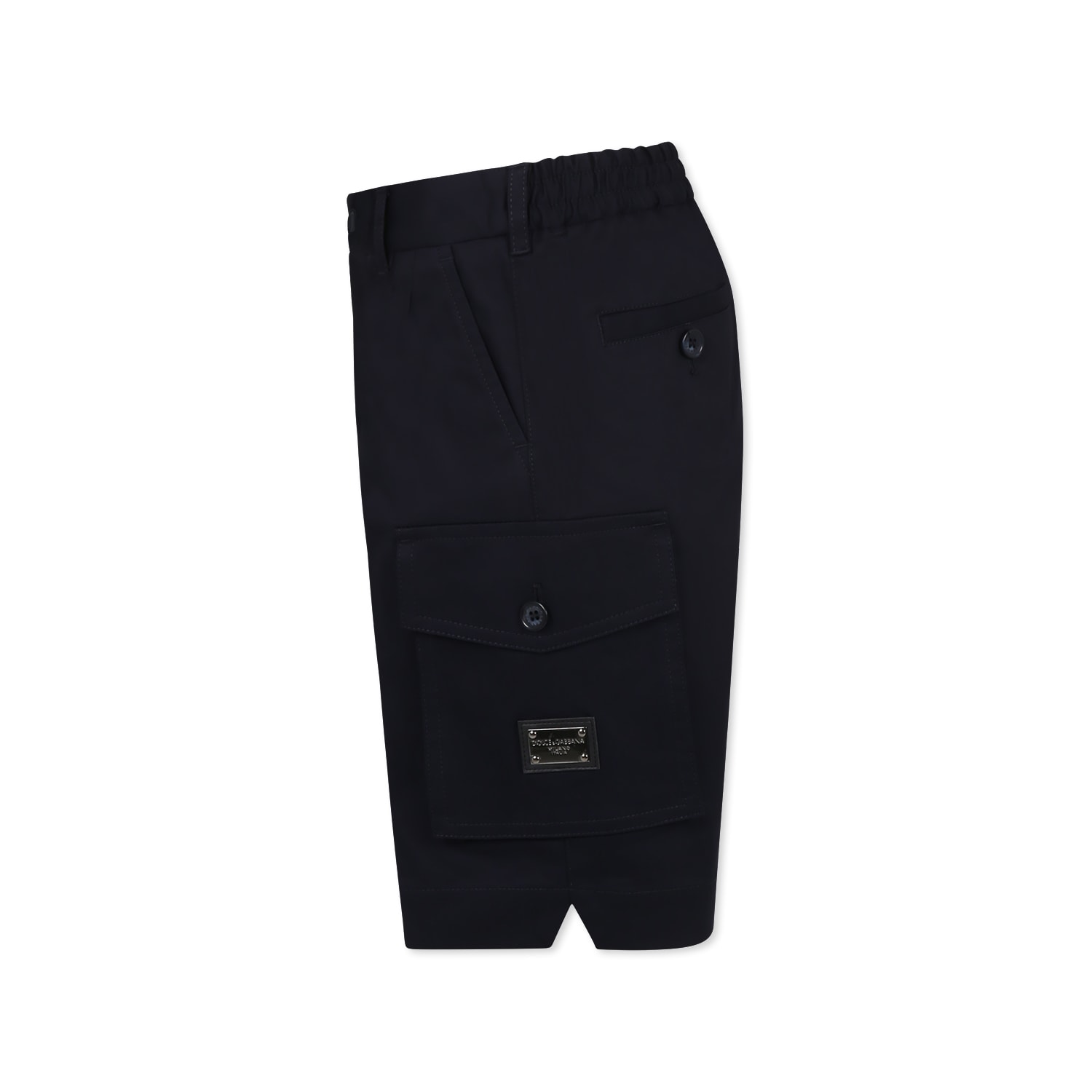 Dolce & Gabbana Blue Shorts For Boy With Logo In Blue