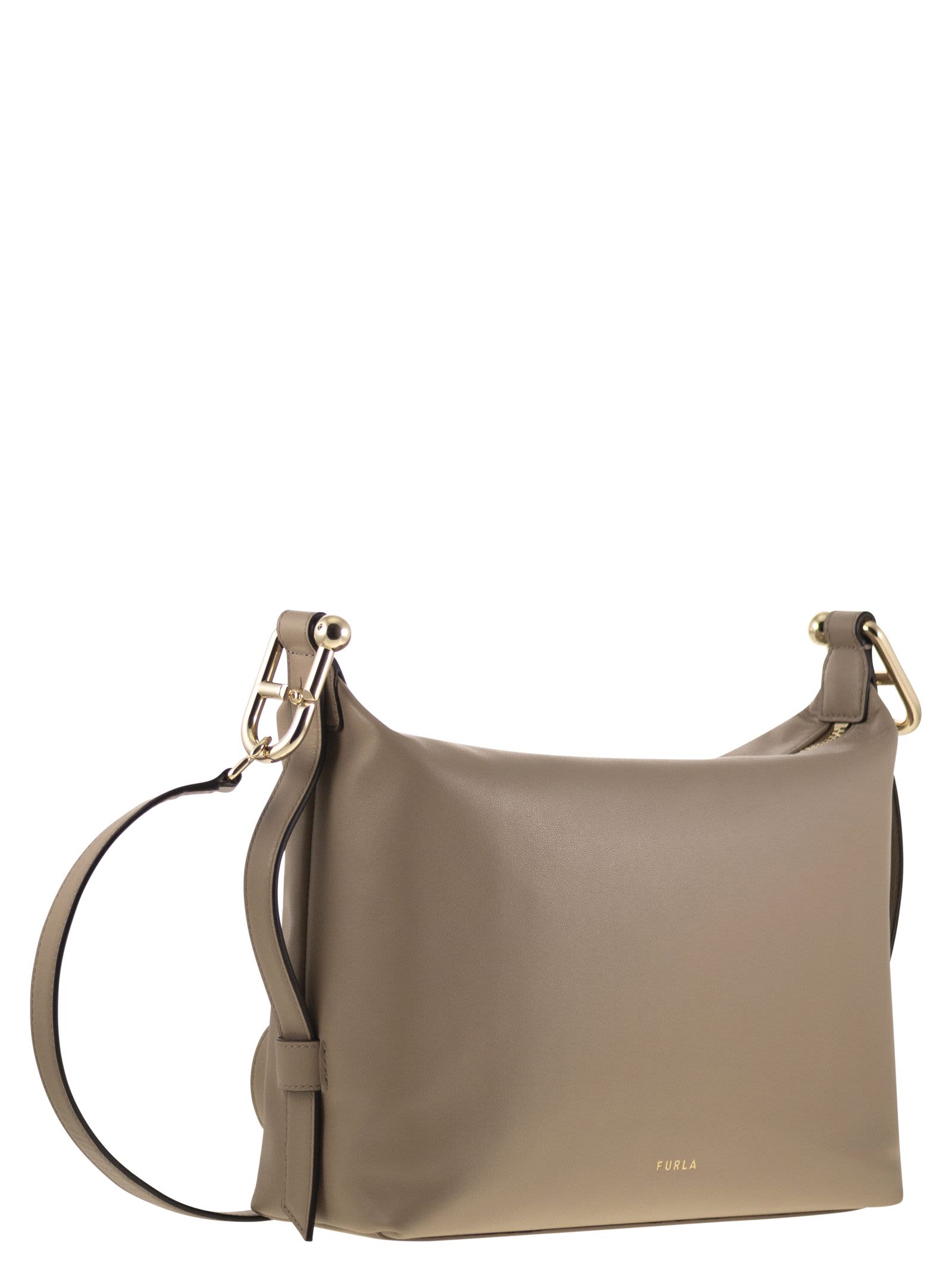 Furla Zip-fastening Shoulder Bag In Sand