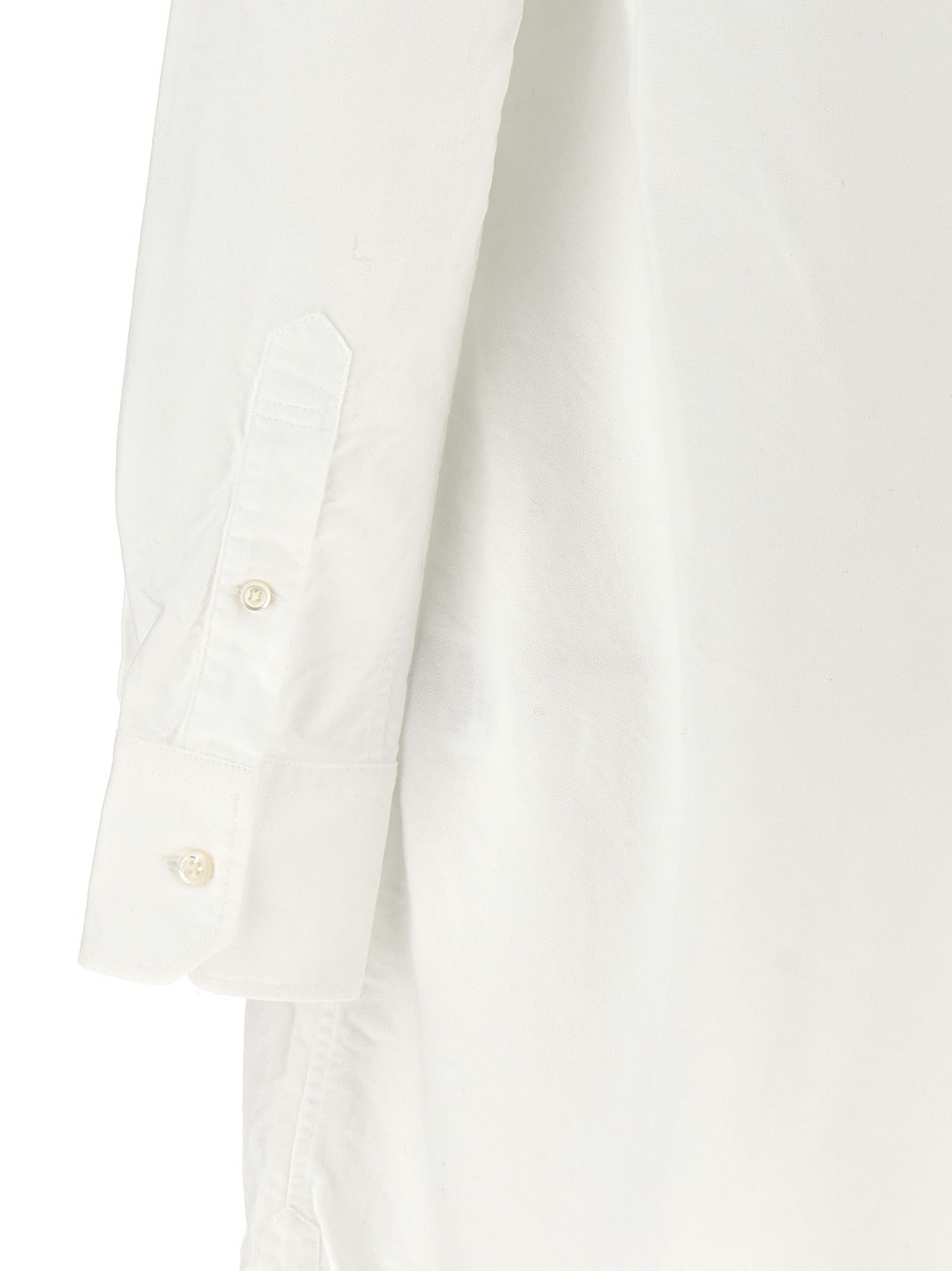 Shop Thom Browne Rwb Chemise Dress In White