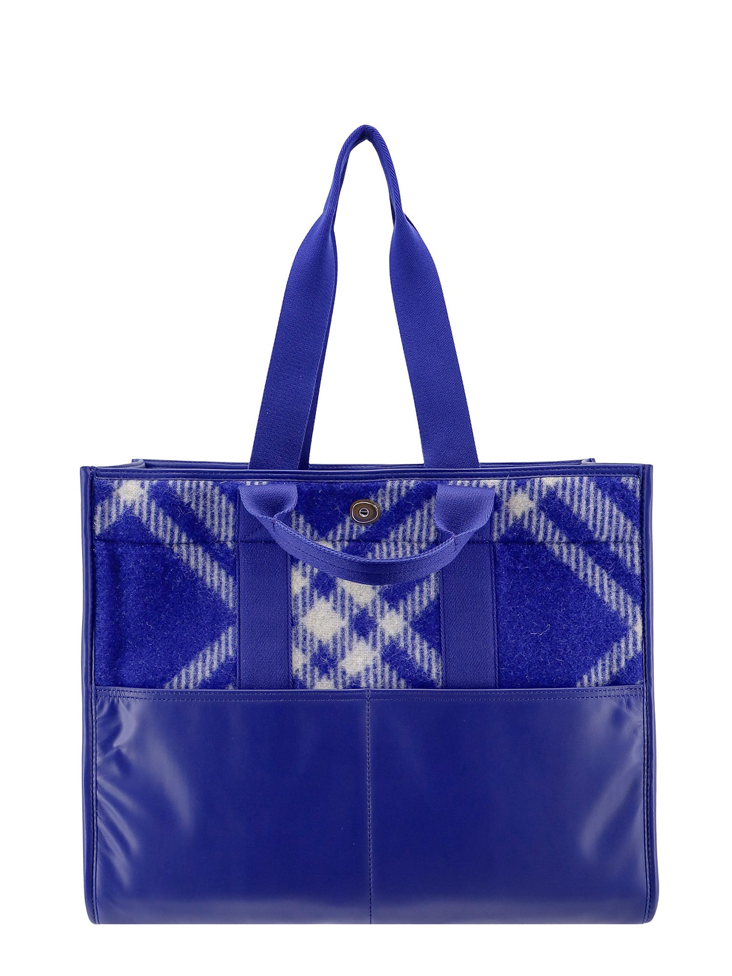 Shop Burberry Shopper Tote Handbag In Blue