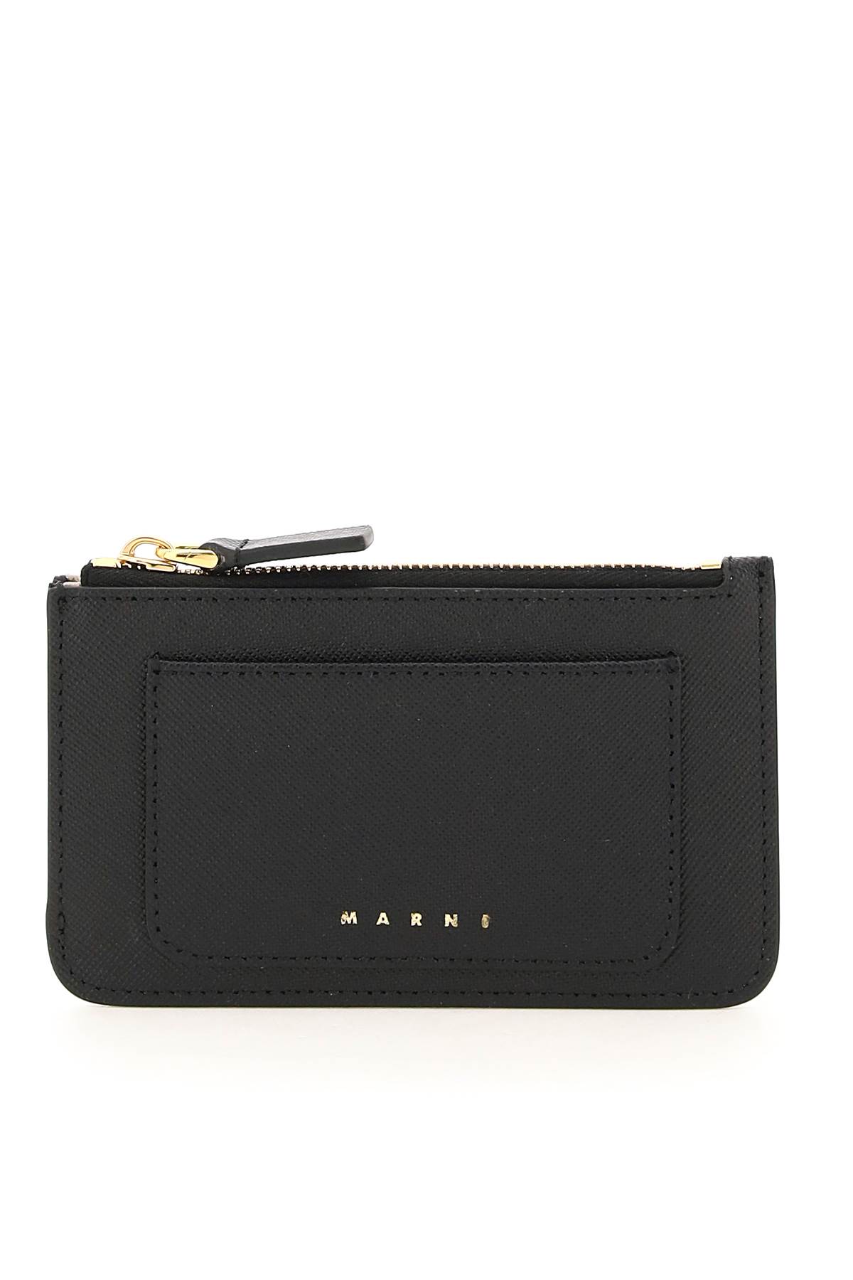 Marni Saffiano Leather Zipped Cardholder