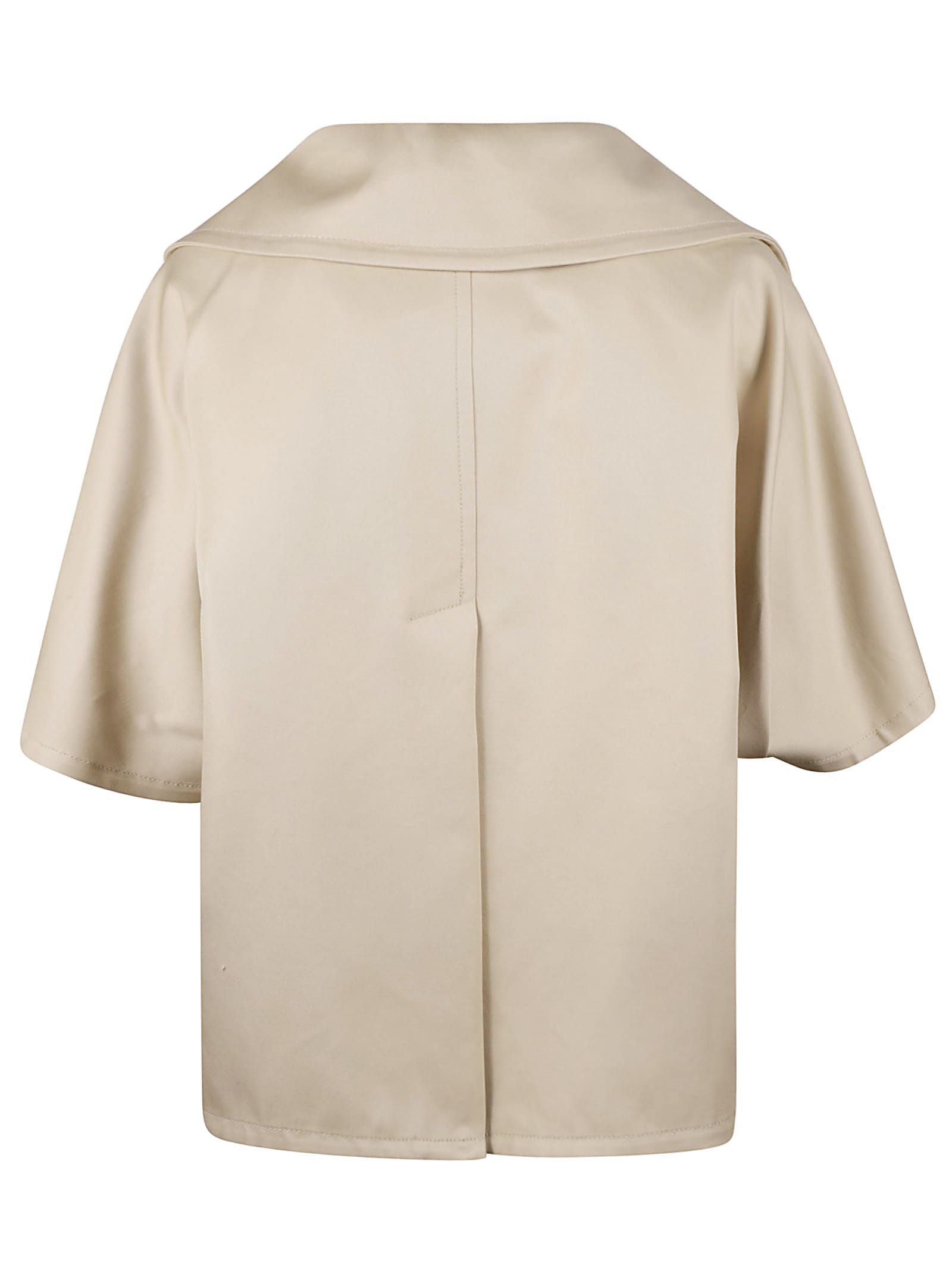 Shop Max Mara Short-sleeved Buttoned Jacket In Camel