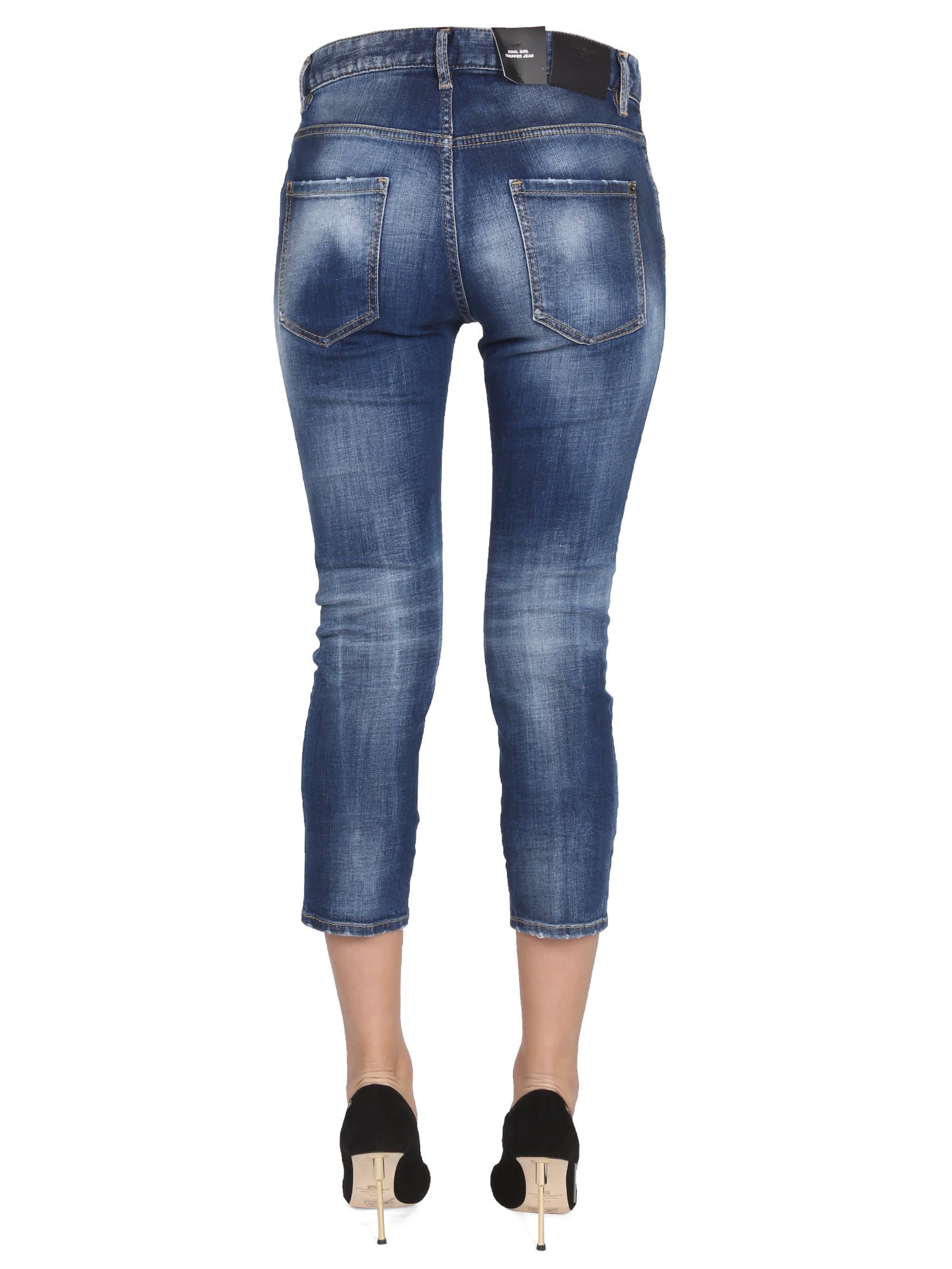 Shop Dsquared2 Cool Girl Cropped Jeans In Denim