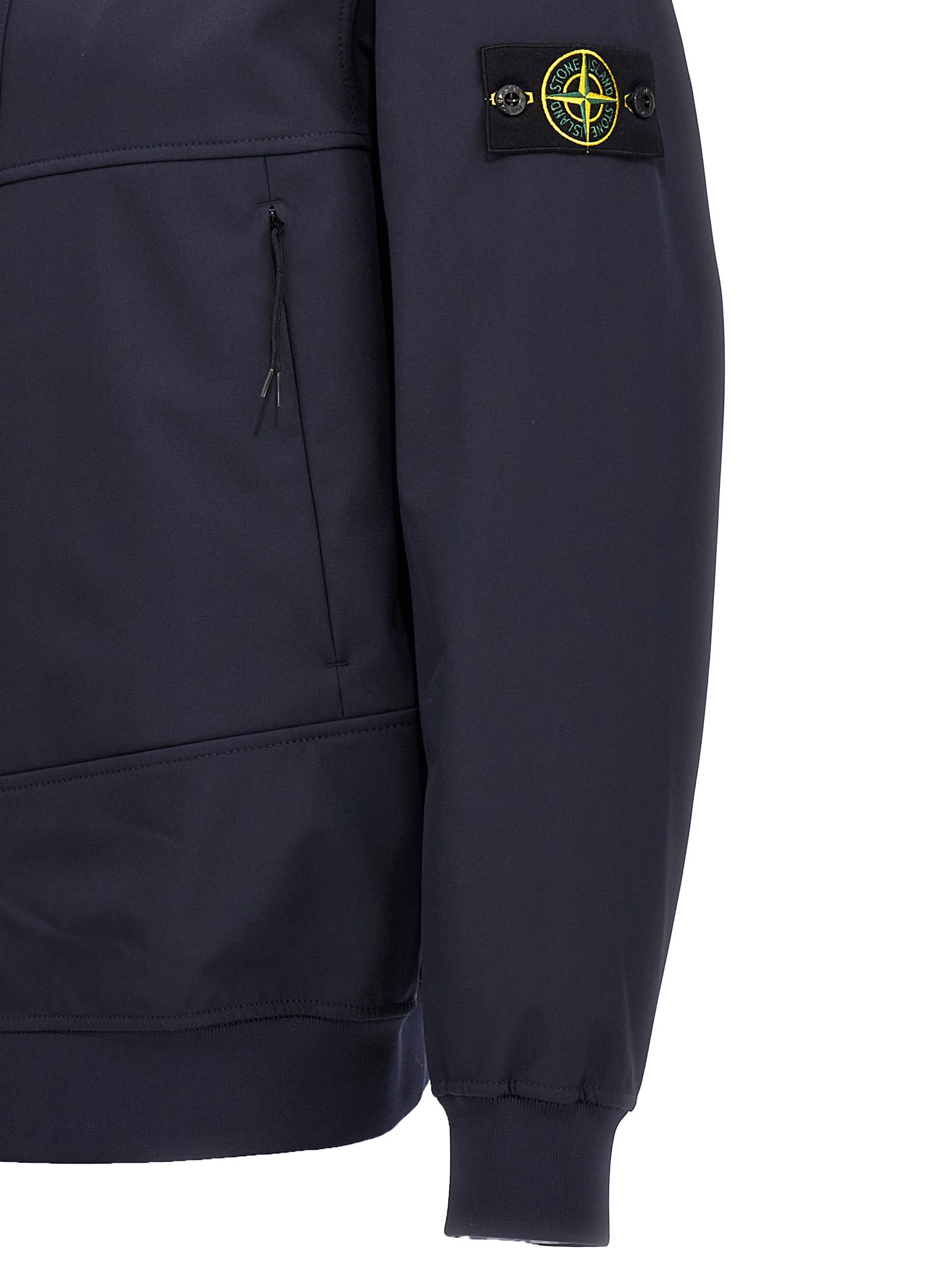 Shop Stone Island Soft Shell-r E.dye Technology Jacket In Blue