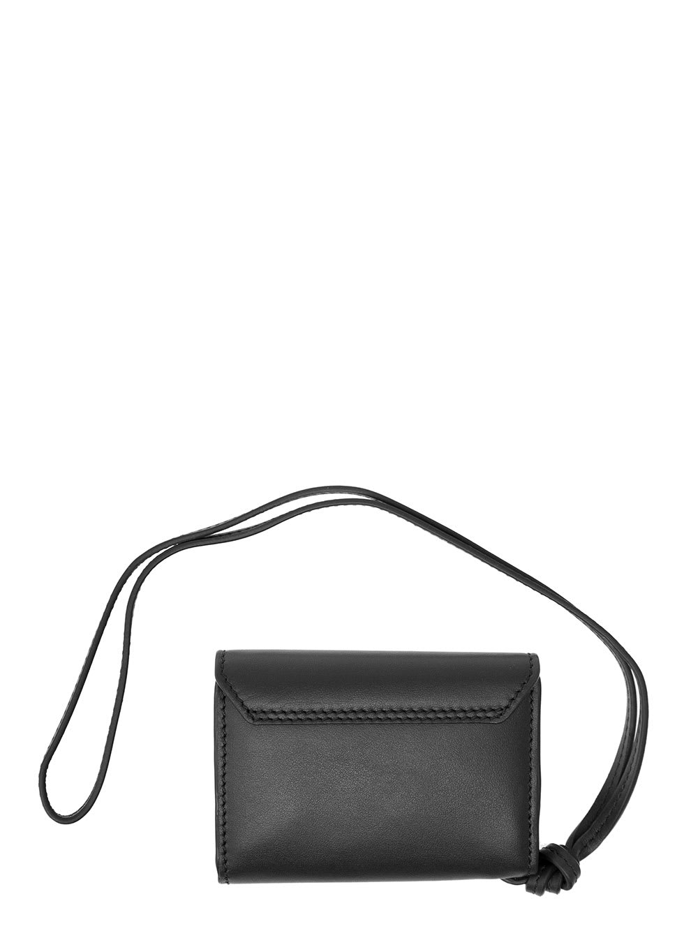 Shop Jacquemus Le Porte Black Wallet With Front Metal Logo In Leather Man  In Nero