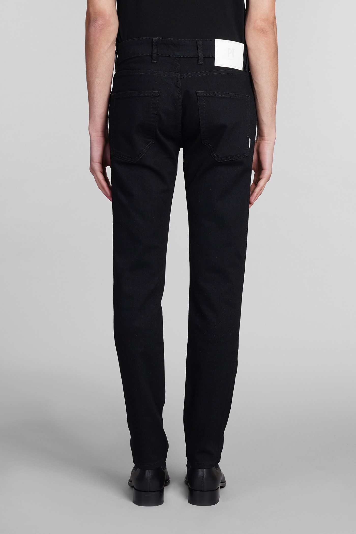 Shop Pt01 Jeans In Black Cotton