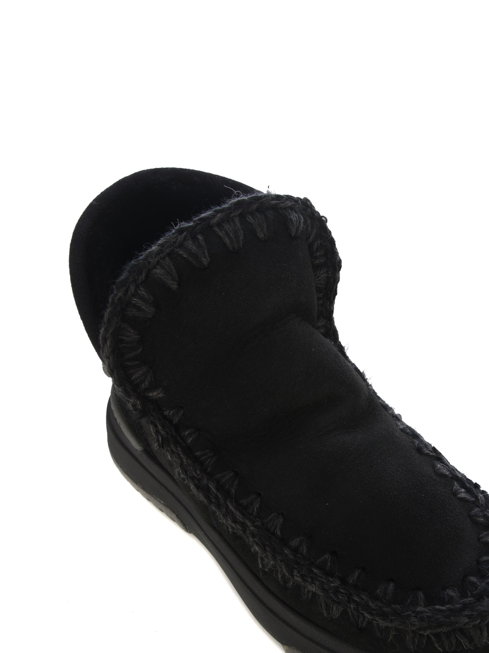 Shop Mou Anckle Boots  Eskimo Jogger Made Of Leather In Nero