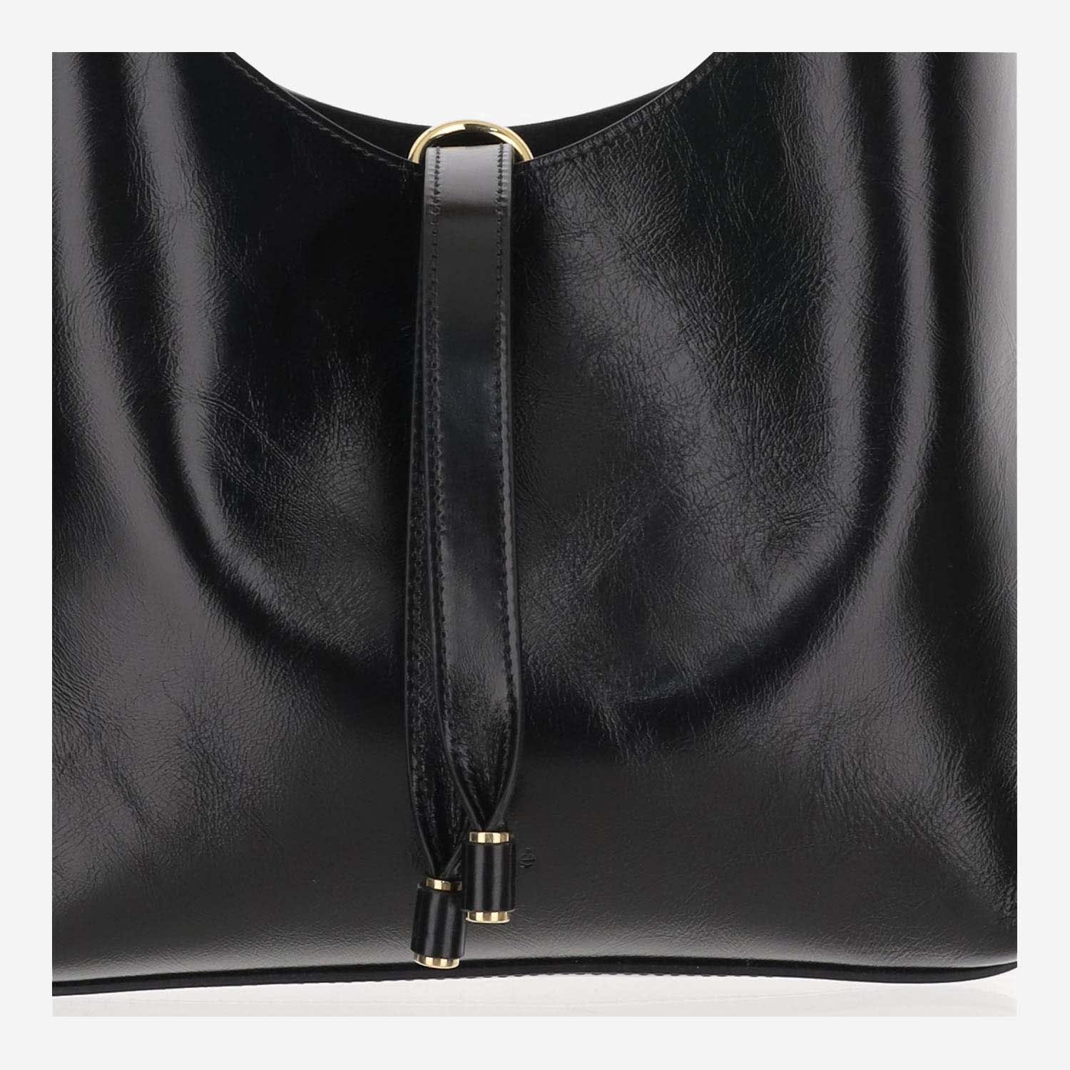 Shop Chloé Marcie Small Leather Hobo Bag In Black