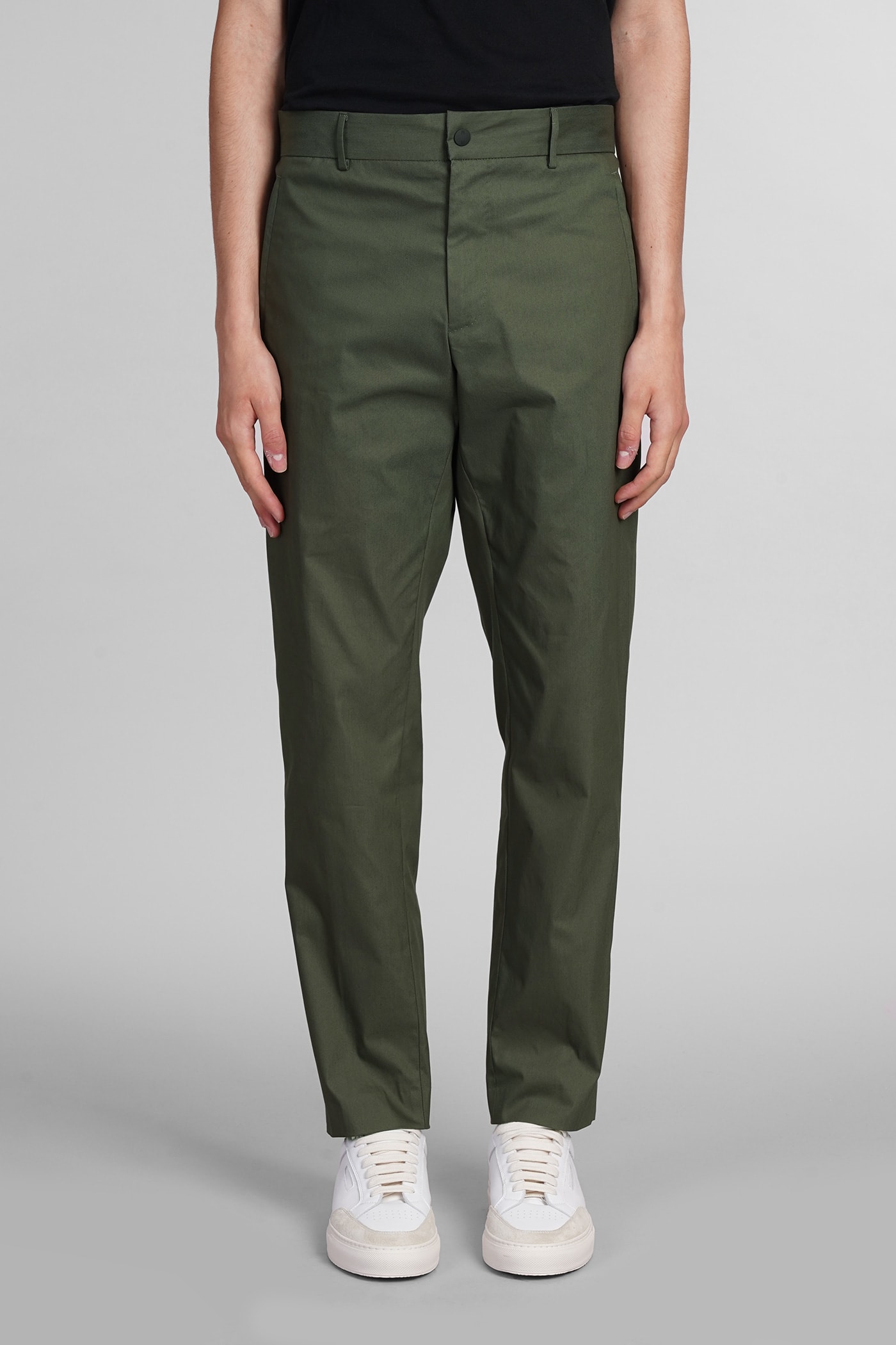 Shop Pt01 Pants In Green Cotton