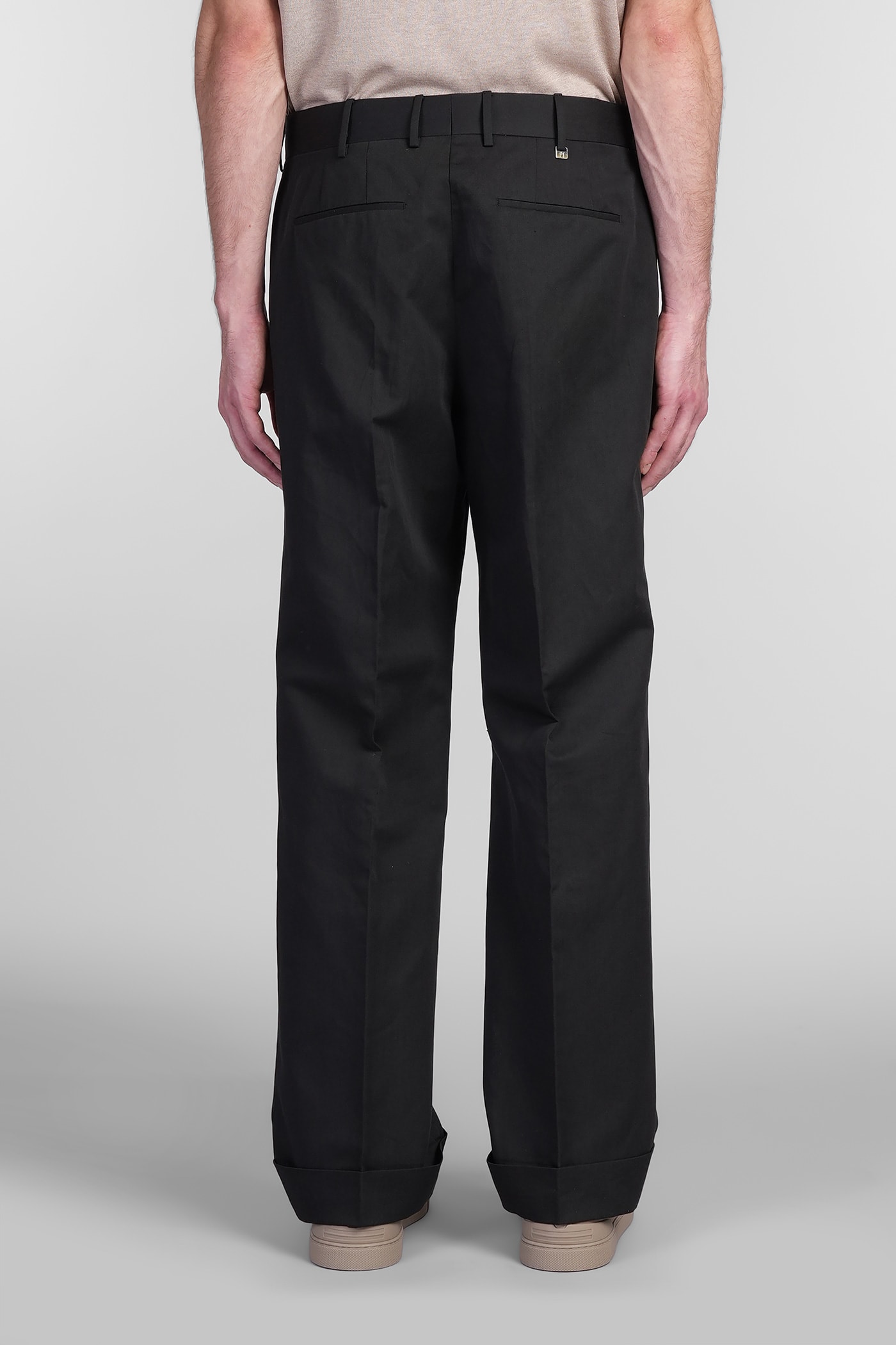 Pt Torino Bp65 Pants In Black Cotton In Black