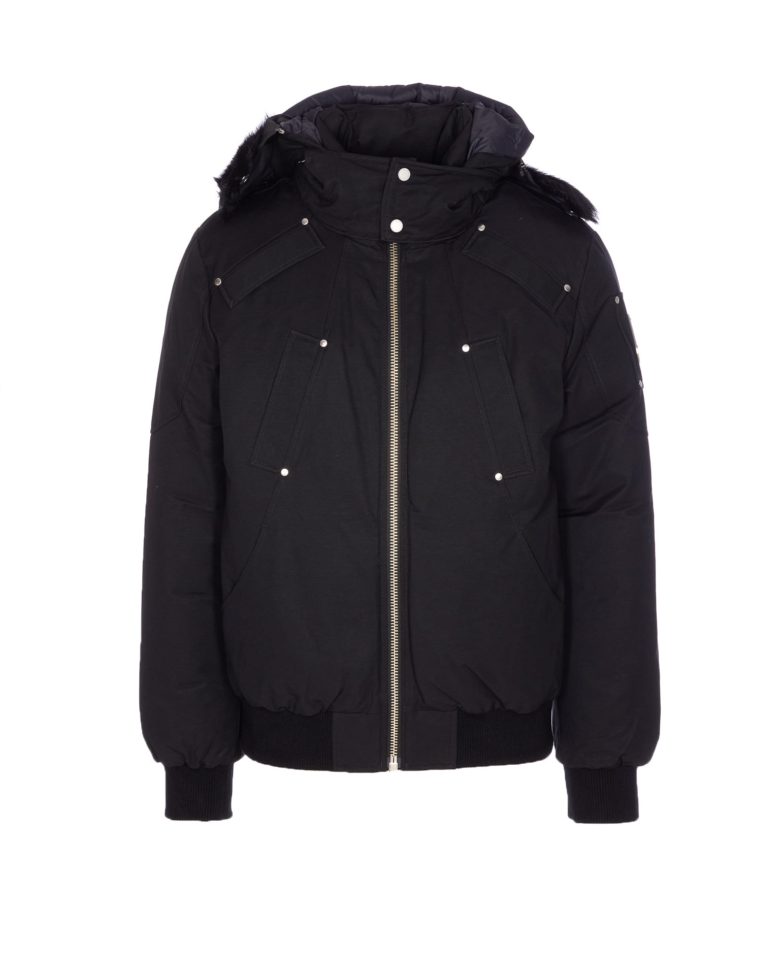 Moose Knuckles Ballistic Down Jacket In Black