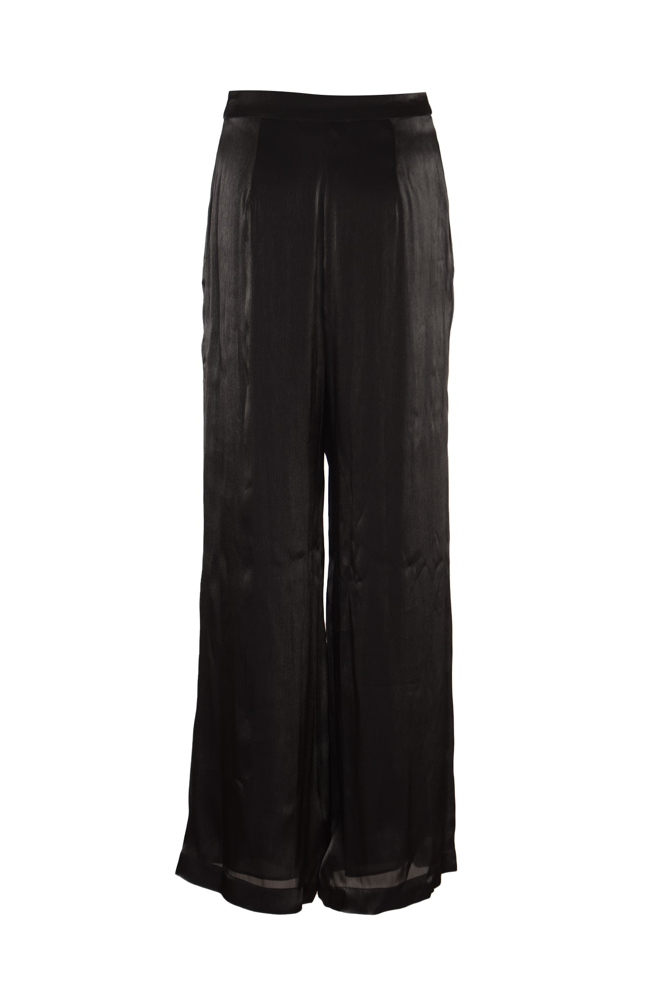 Shop Michael Kors Wide Straight Trousers In Black