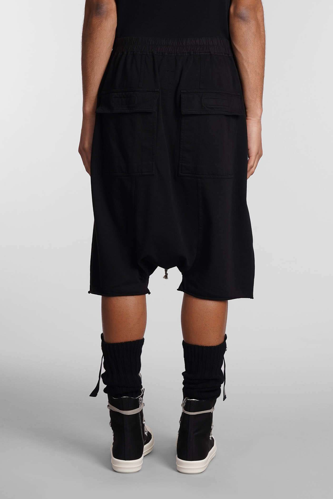 Shop Drkshdw Drawstring Pods Shorts In Black Cotton