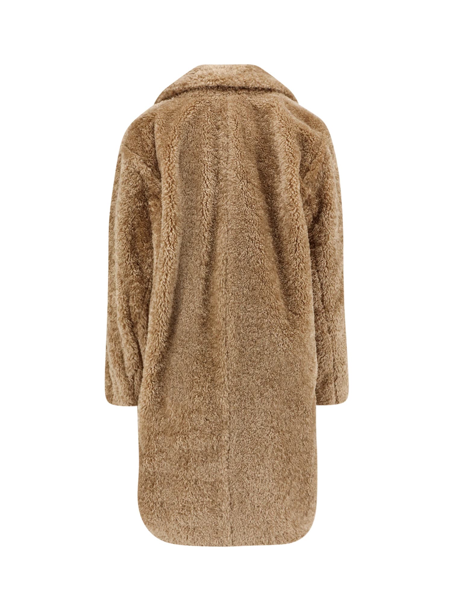 Hugo Boss Boss Orange Catedy Faux Shearling Coat In Multi