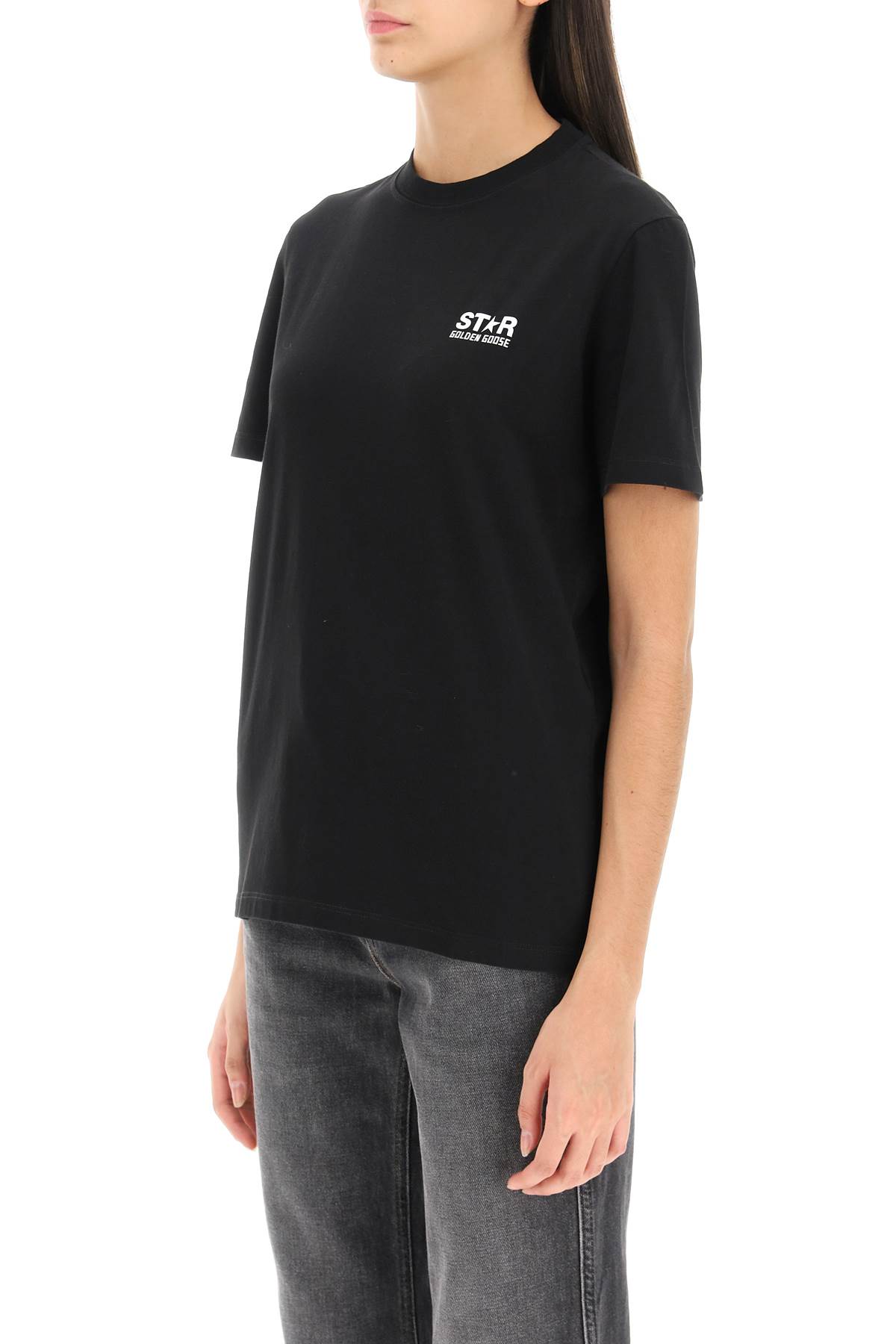 Shop Golden Goose Star T-shirt In Black White (black)