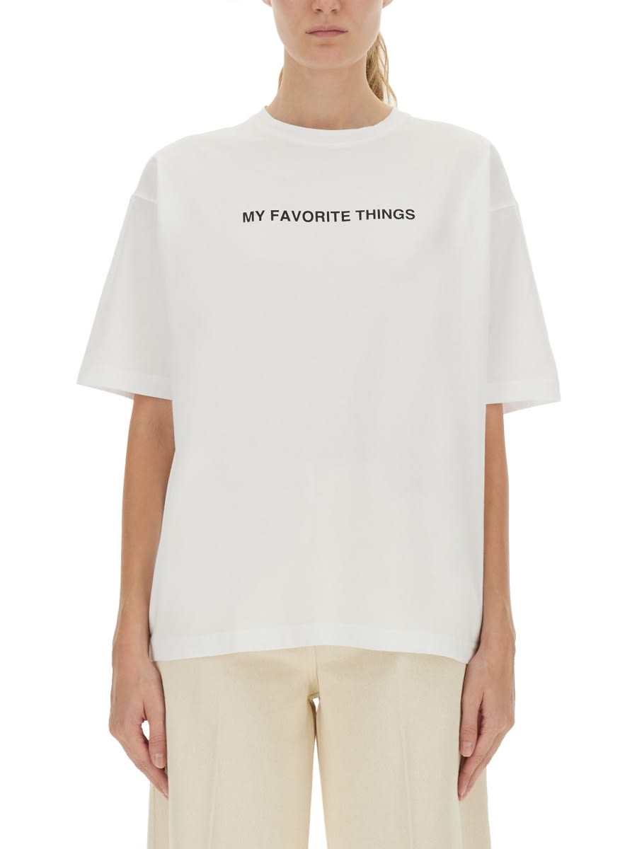 Aspesi T-shirt With Print In White