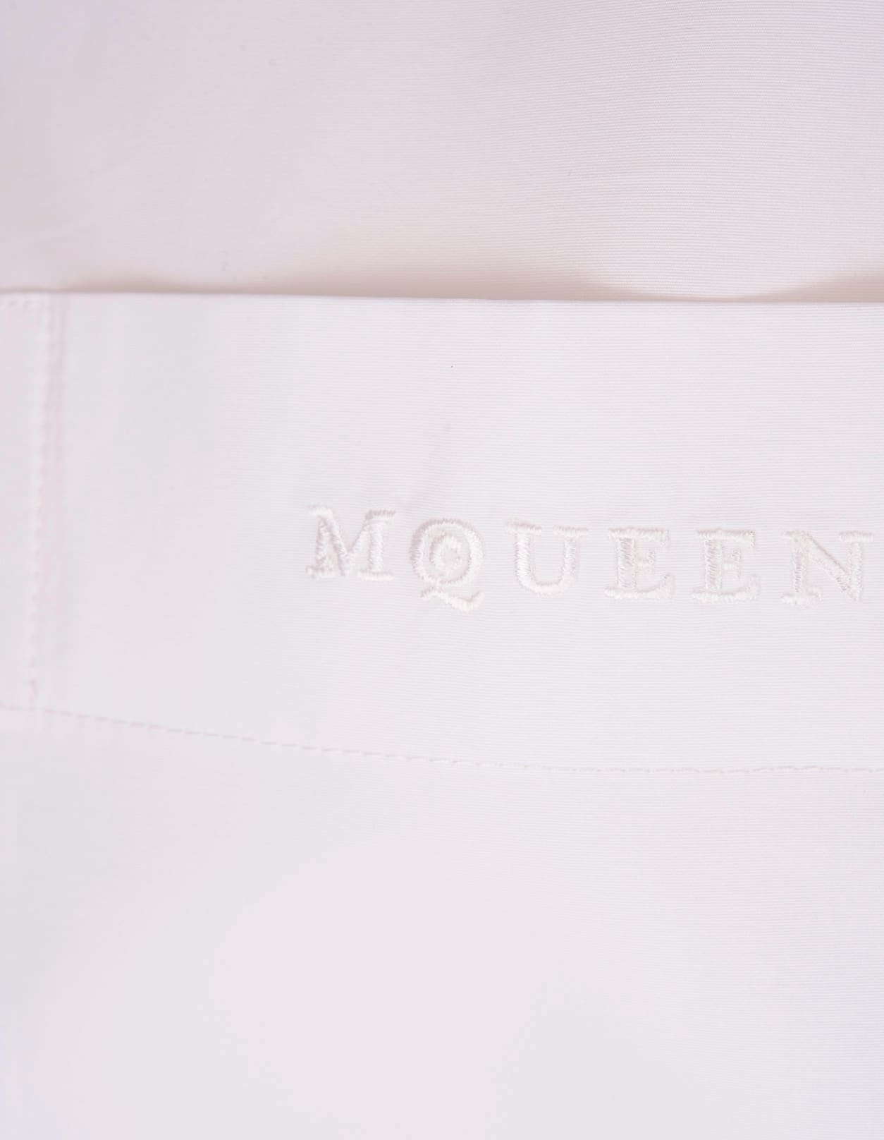 Shop Alexander Mcqueen Military Cropped Boxy Shirt In Optical White