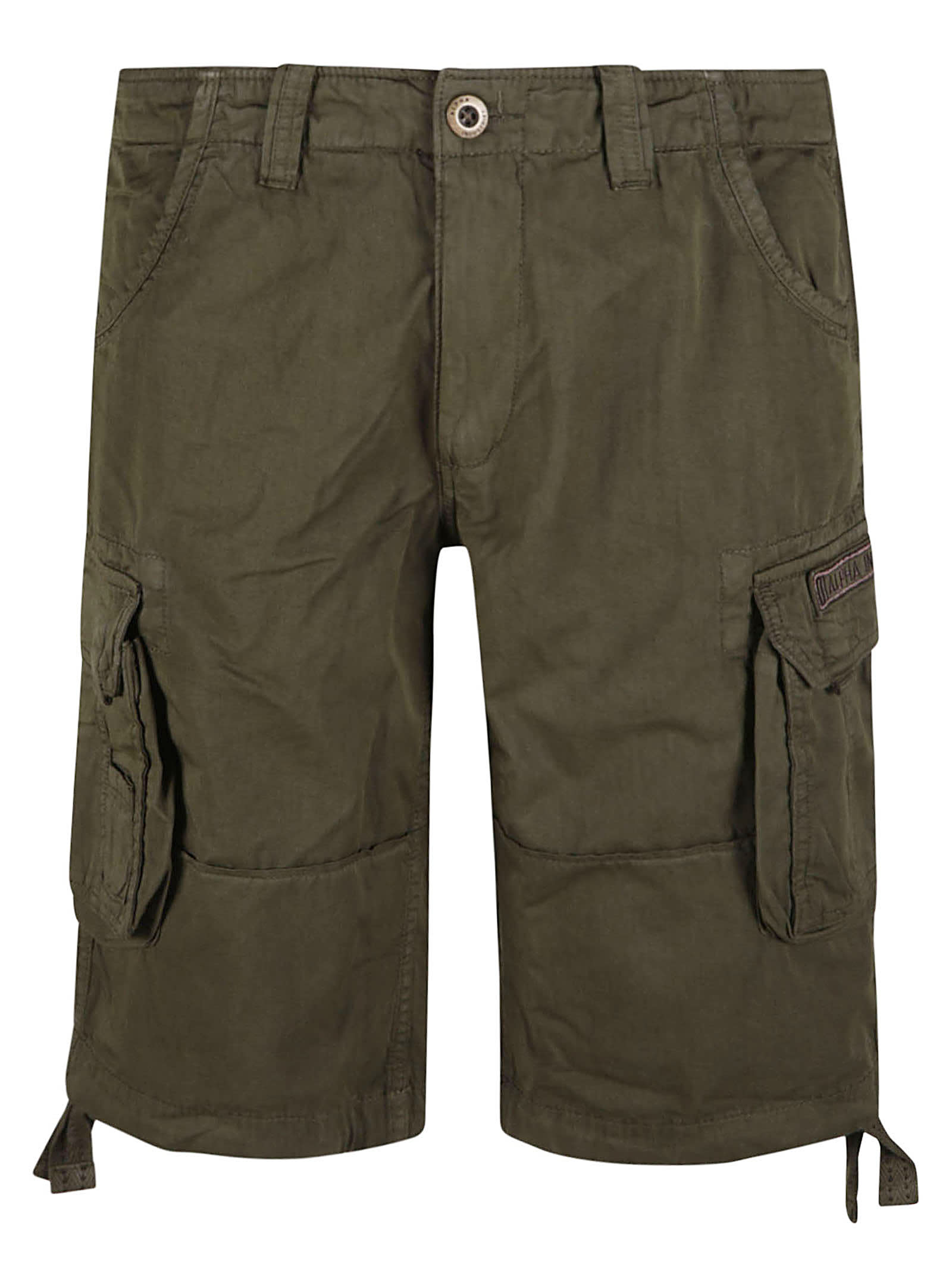 Shop Alpha Industries Jet Shorts In Olive Green