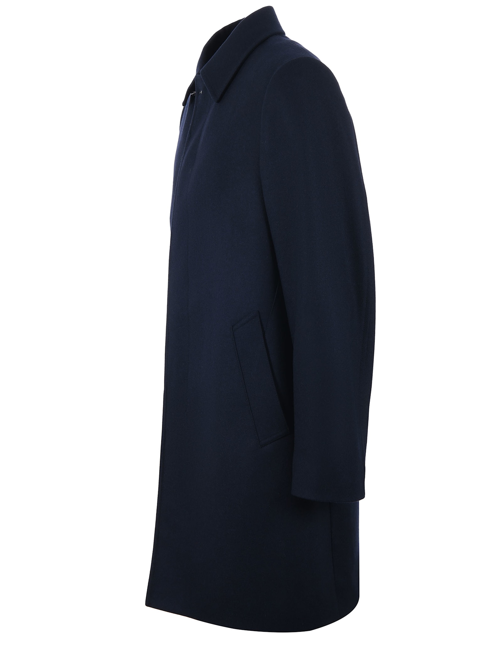 Shop Fay Coat In Wool And Cashmere Cloth In Blue