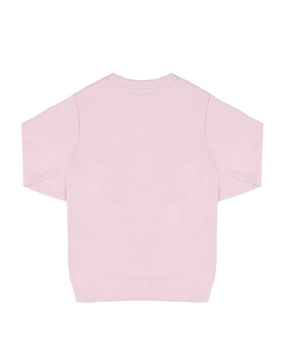 Shop Balmain Cotton Sweatshirt In Rose